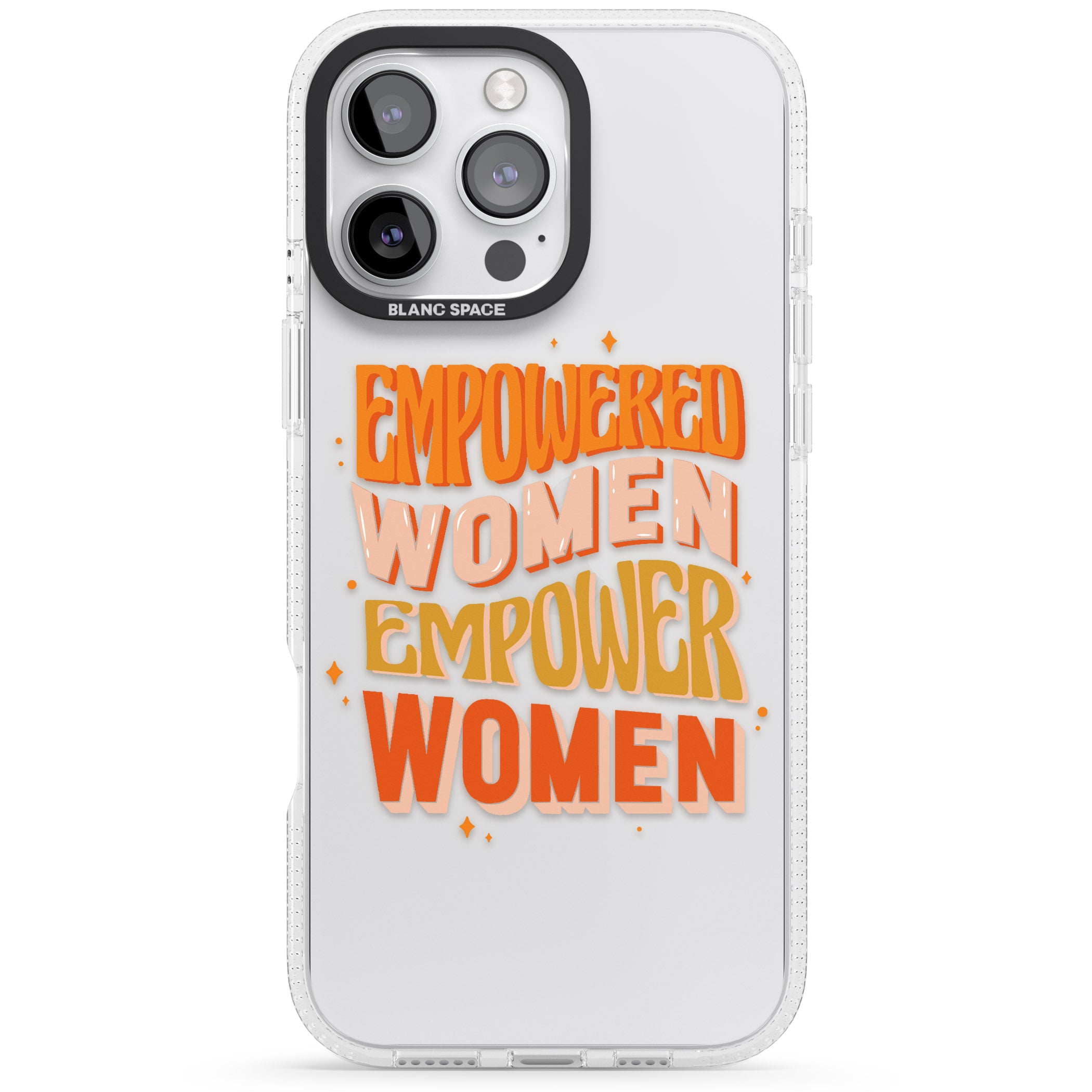 Empowered Women iPhone 16 Pro Max / 16 Pro Clear Case Impact Air - Blanc Space
