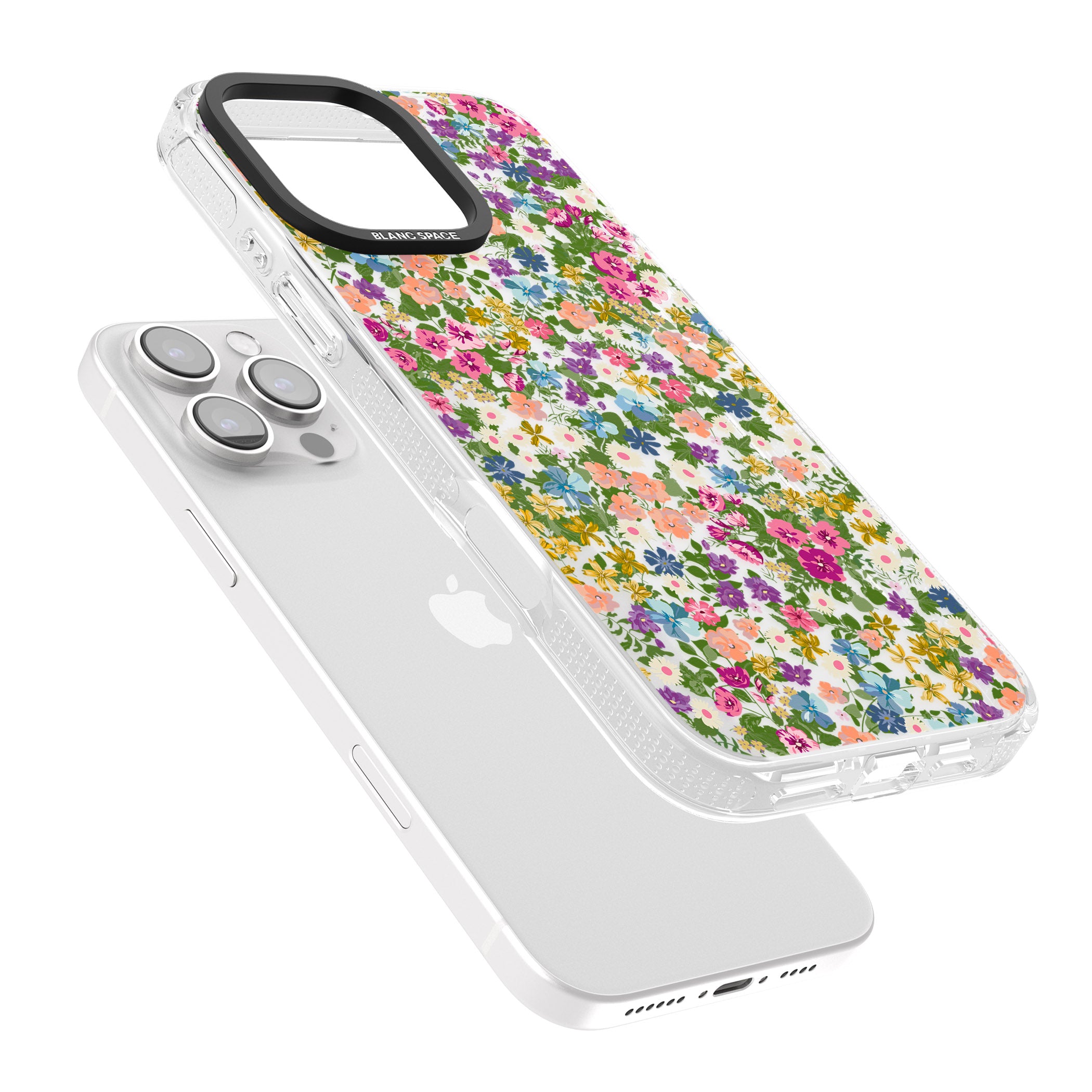 Tuscan Meadow iPhone 16 Pro Max / 16 Pro Clear Case Impact Air - Blanc Space