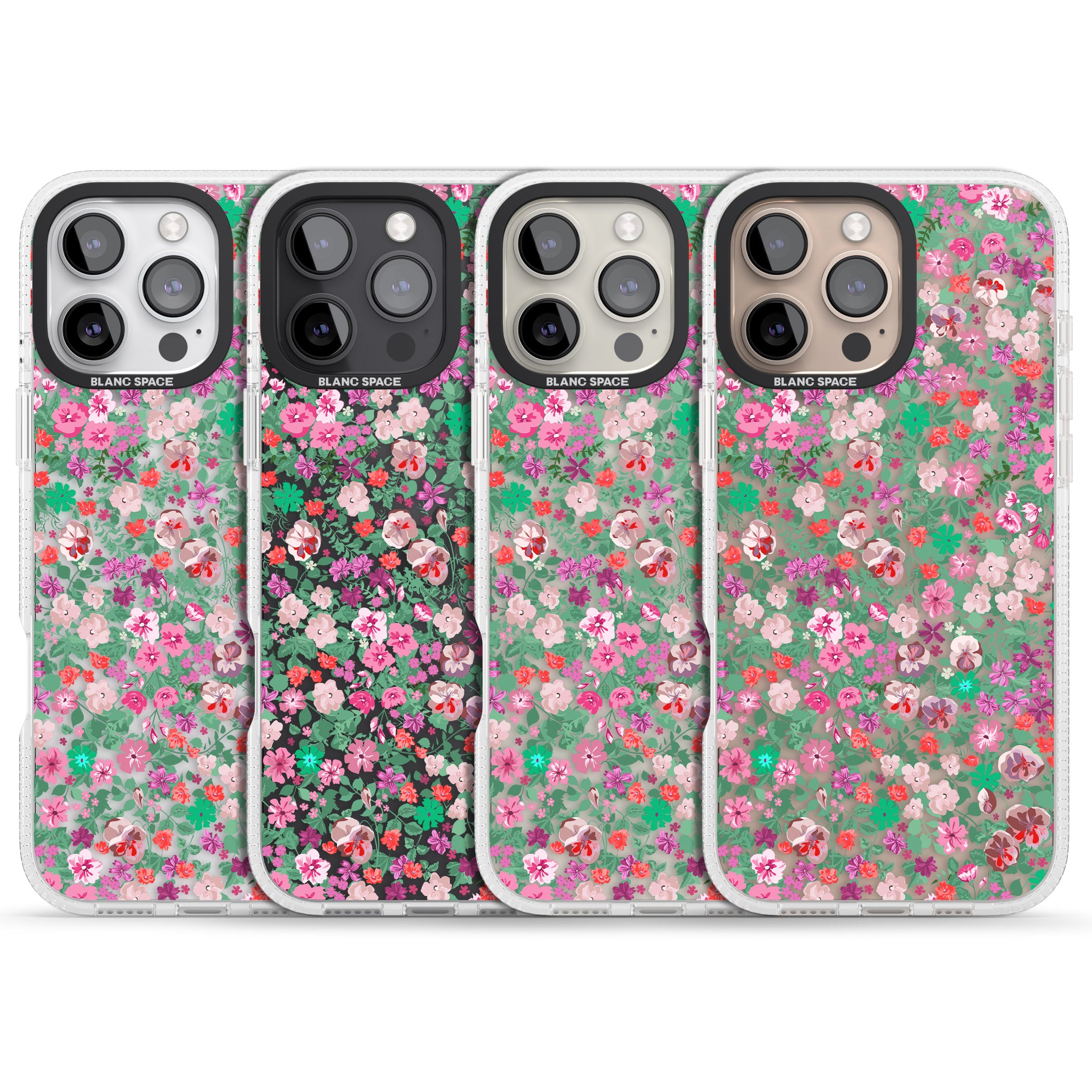 Florentine Meadow iPhone 16 Pro Max / 16 Pro Clear Case Impact Air - Blanc Space