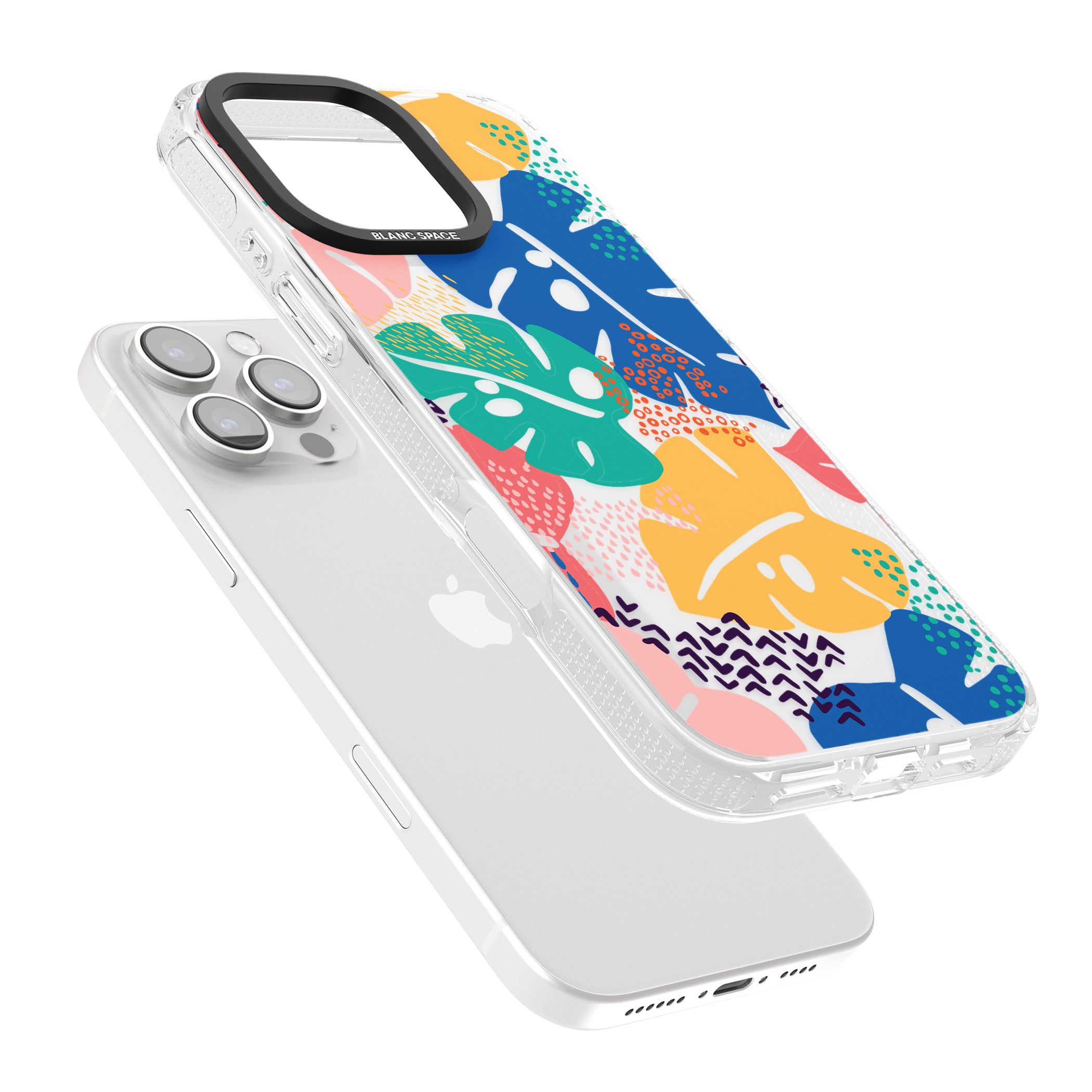 VIbrant Leaves iPhone 16 Pro Max / 16 Pro Clear Case Impact Air - Blanc Space
