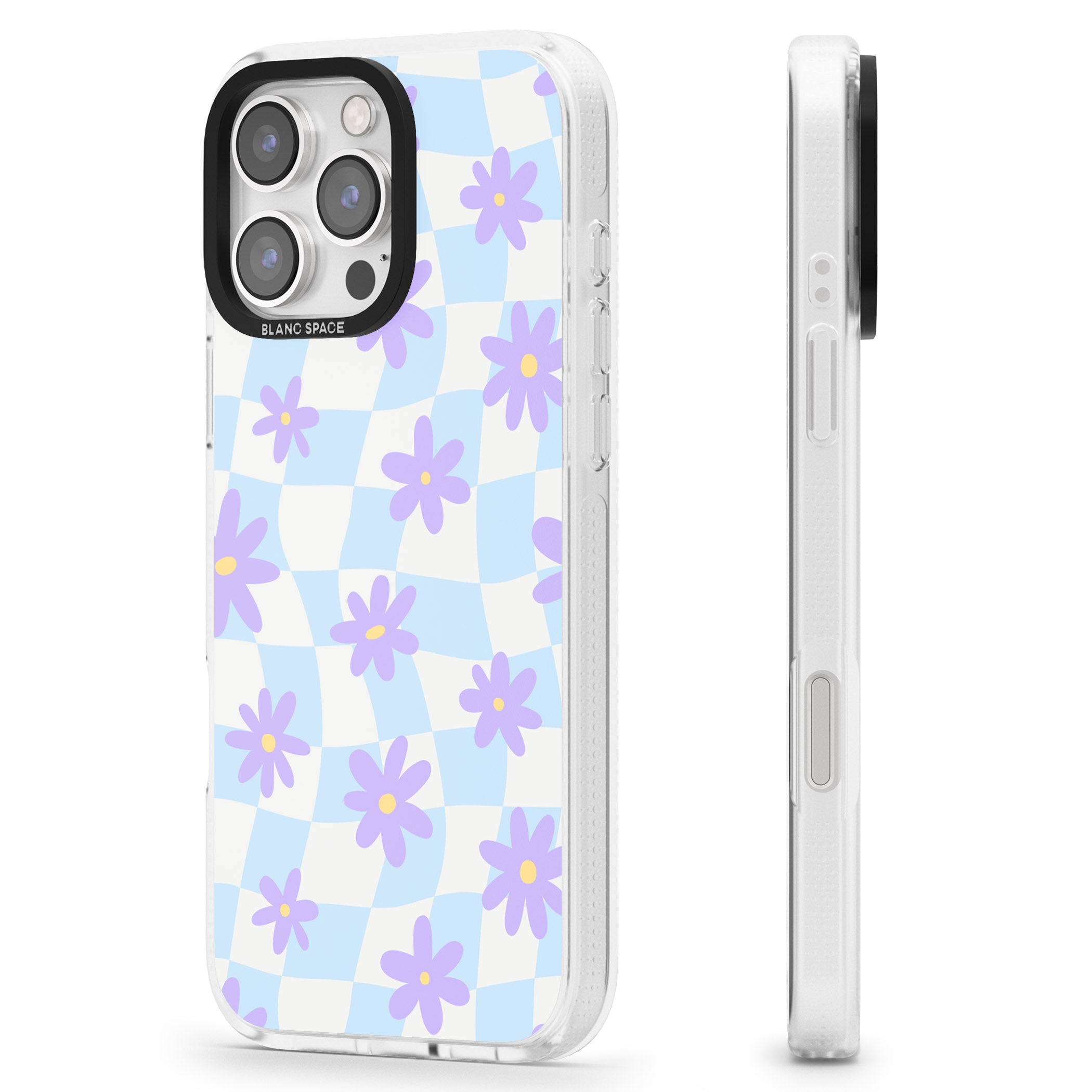 Serene Skies & Flowers iPhone 16 Pro Max / 16 Pro Clear Case Impact Air - Blanc Space