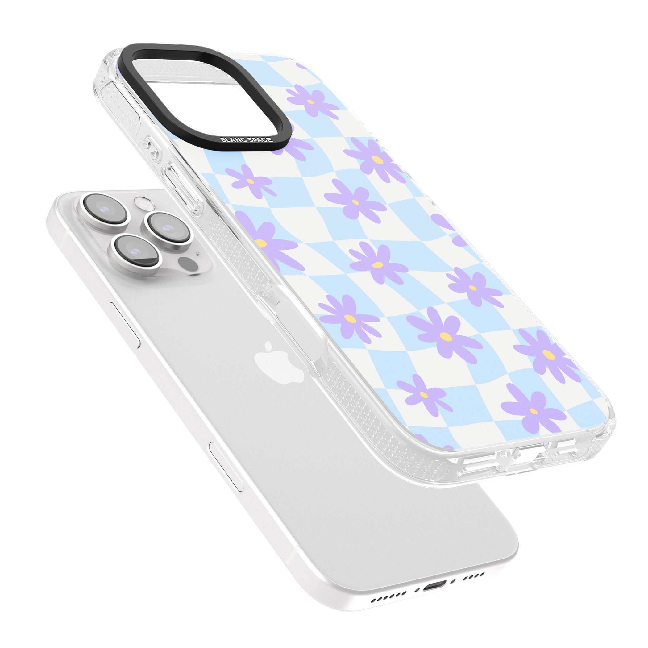 Serene Skies & Flowers iPhone 16 Pro Max / 16 Pro Clear Case Impact Air - Blanc Space