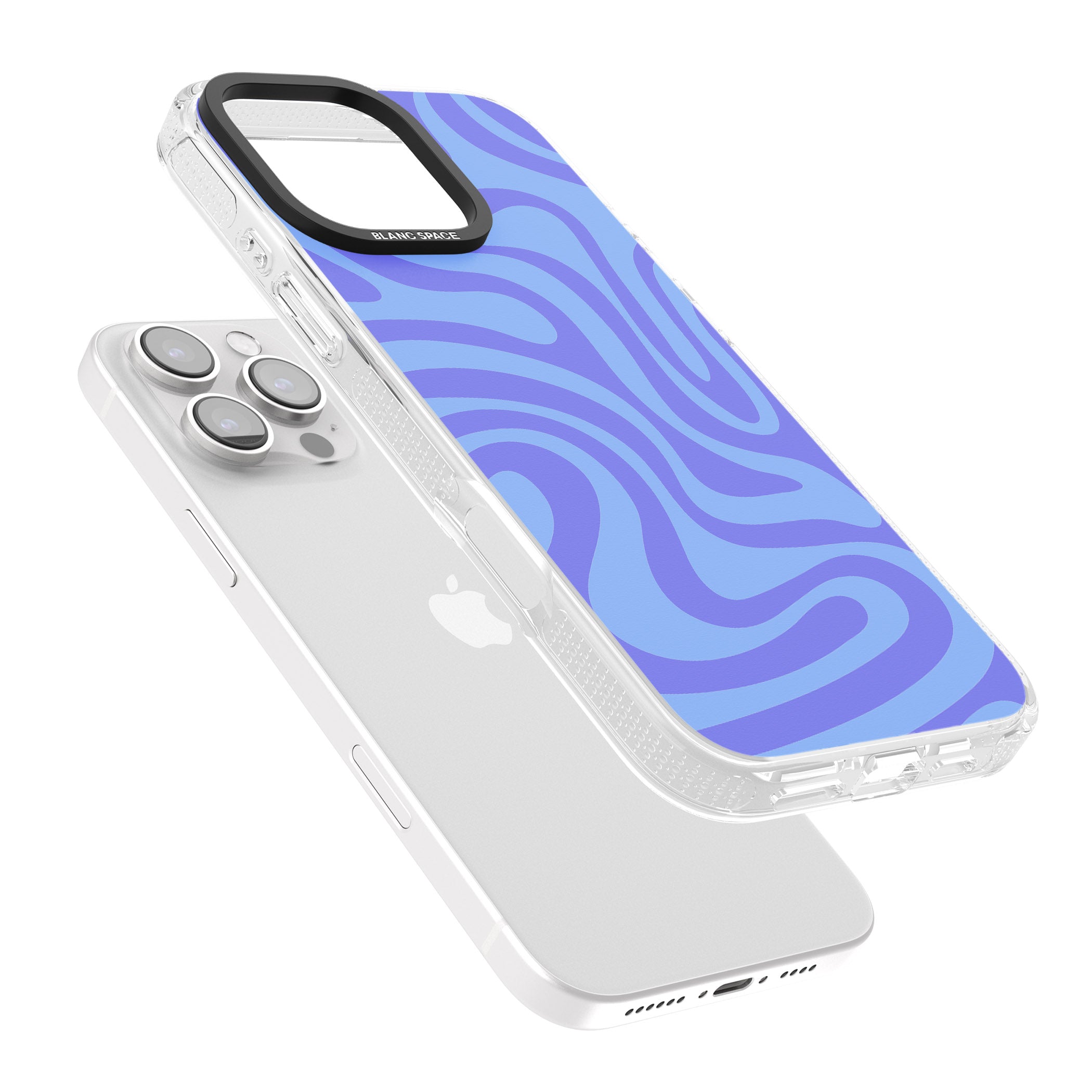 Tranquil Waves iPhone 16 Pro Max / 16 Pro Clear Case Impact Air - Blanc Space