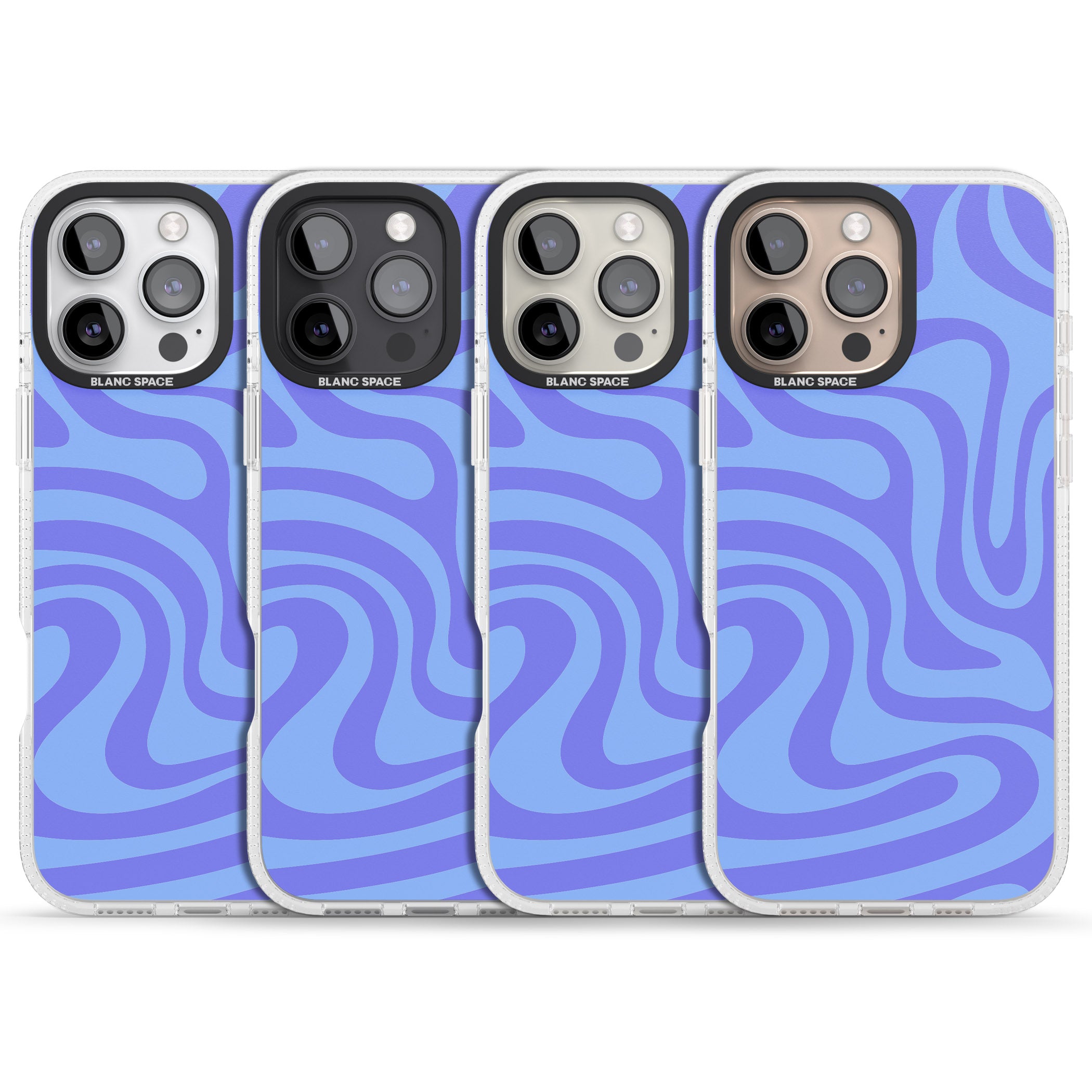 Tranquil Waves iPhone 16 Pro Max / 16 Pro Clear Case Impact Air - Blanc Space