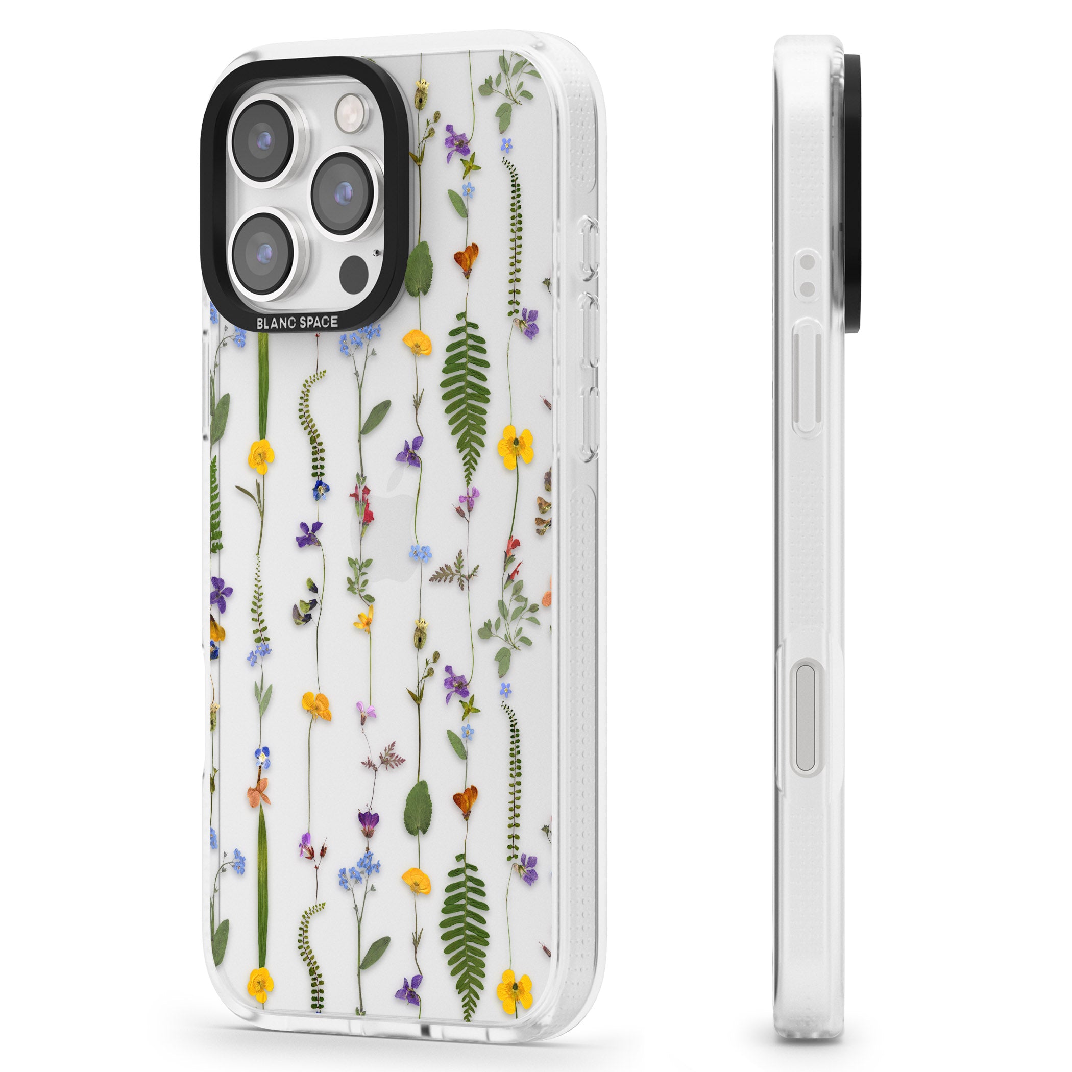 Wildflower Chain iPhone 16 Pro Max / 16 Pro Clear Case Impact Air - Blanc Space
