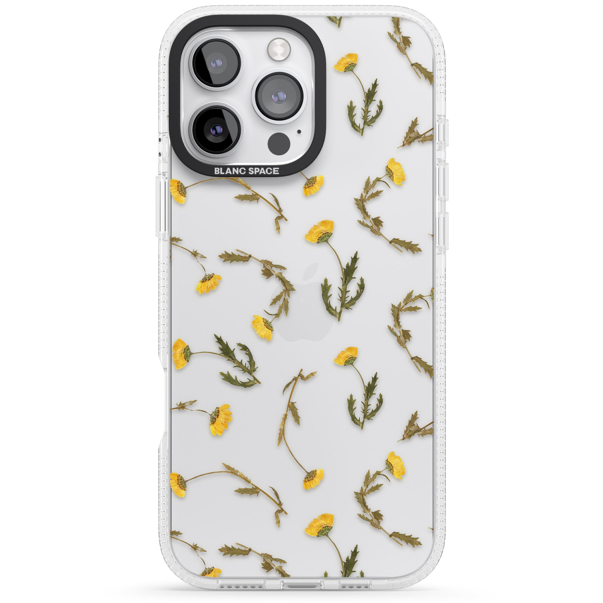 Long Stemmed Wildflowers - Dried Flower-Inspired iPhone 16 Pro Max / 16 Pro Clear Case Impact Air - Blanc Space