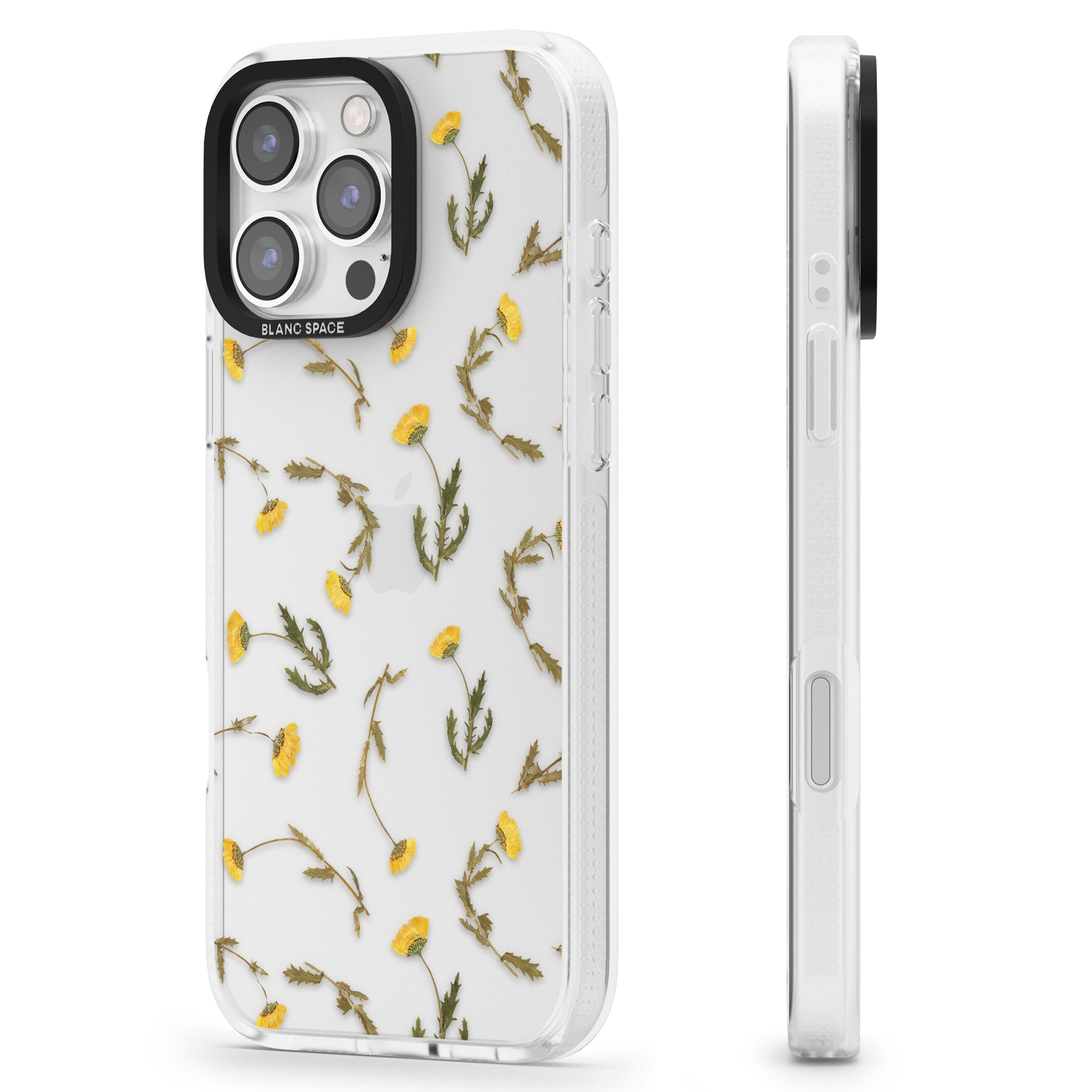 Long Stemmed Wildflowers - Dried Flower-Inspired iPhone 16 Pro Max / 16 Pro Clear Case Impact Air - Blanc Space