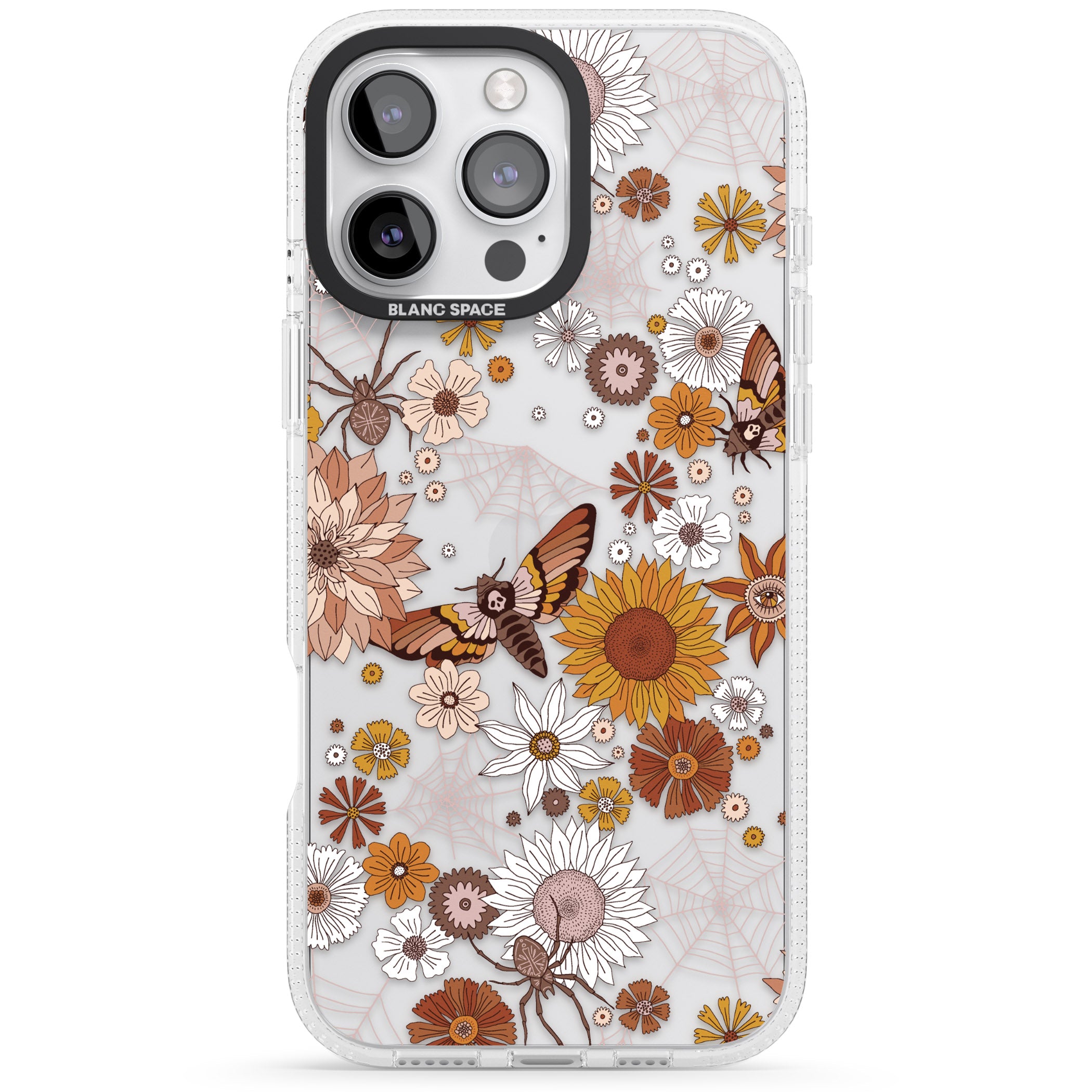 Halloween Wildlife iPhone 16 Pro Max / 16 Pro Clear Case Impact Air - Blanc Space