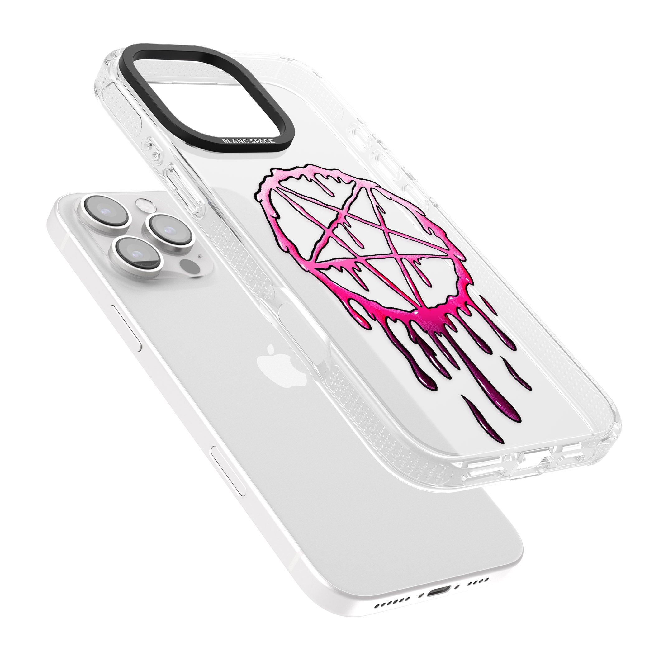 Pentagram of Blood iPhone 16 Pro Max / 16 Pro Clear Case Impact Air - Blanc Space