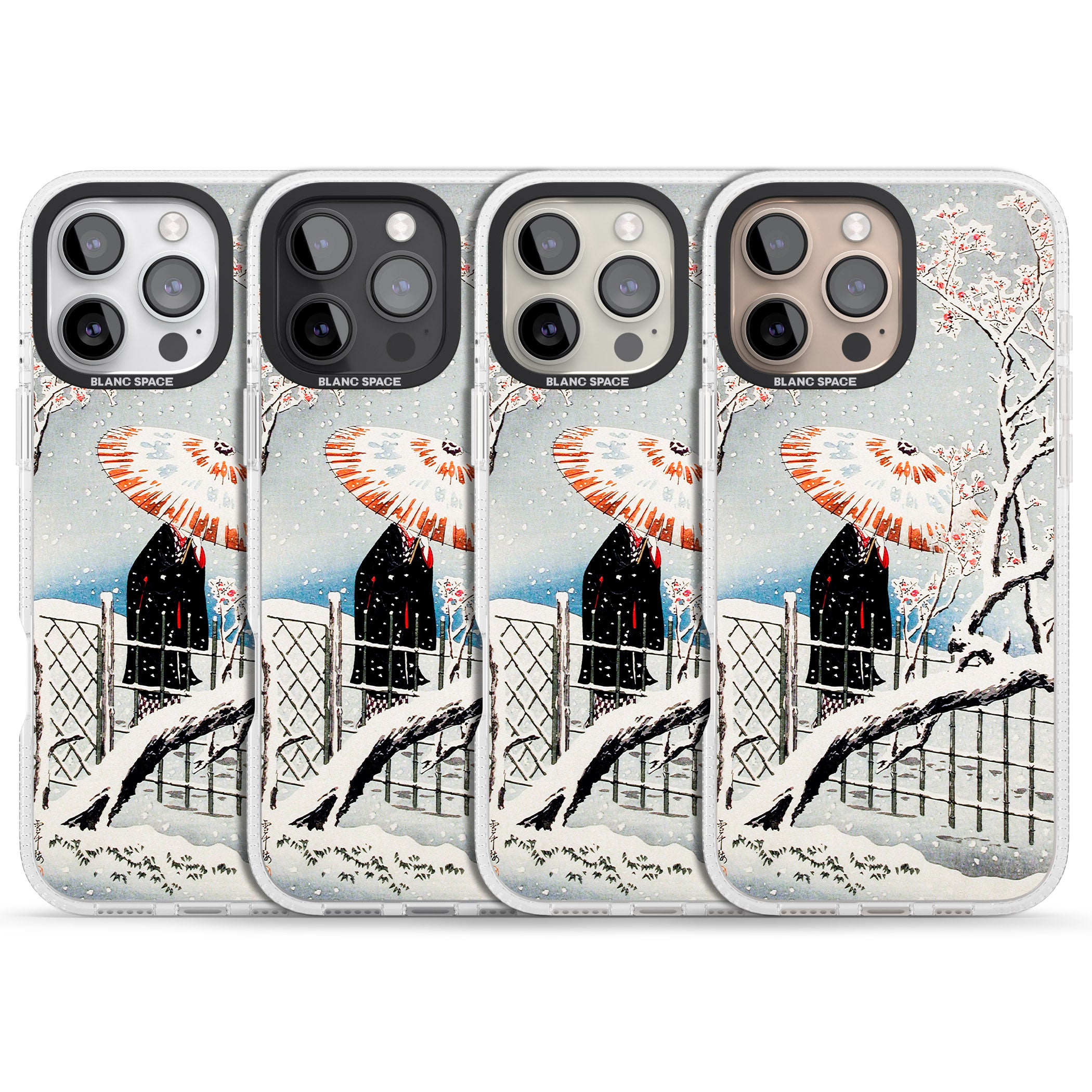 Plum Tree in Snow by Hiroaki Takahashi iPhone 16 Pro Max / 16 Pro Clear Case Impact Air - Blanc Space