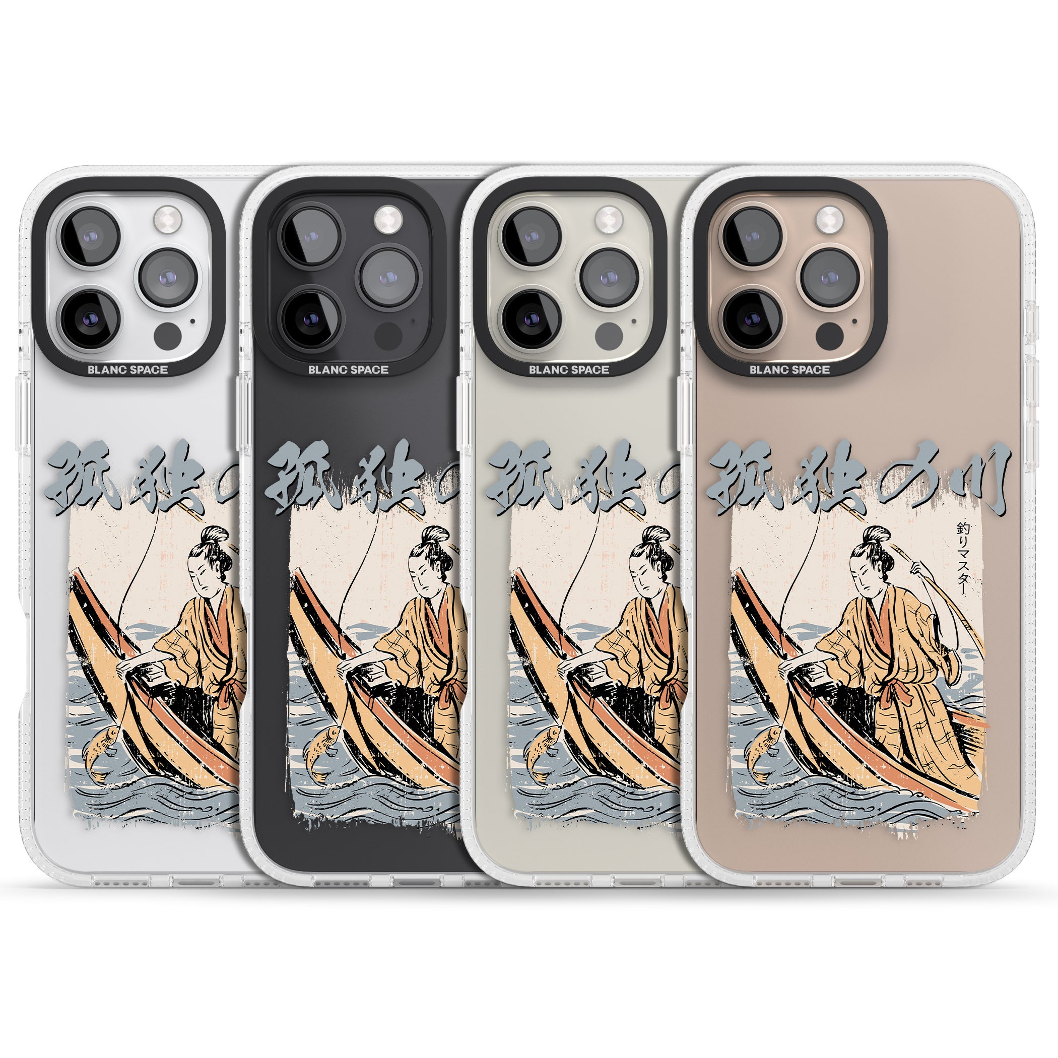 Japanese River iPhone 16 Pro Max / 16 Pro Clear Case Impact Air - Blanc Space