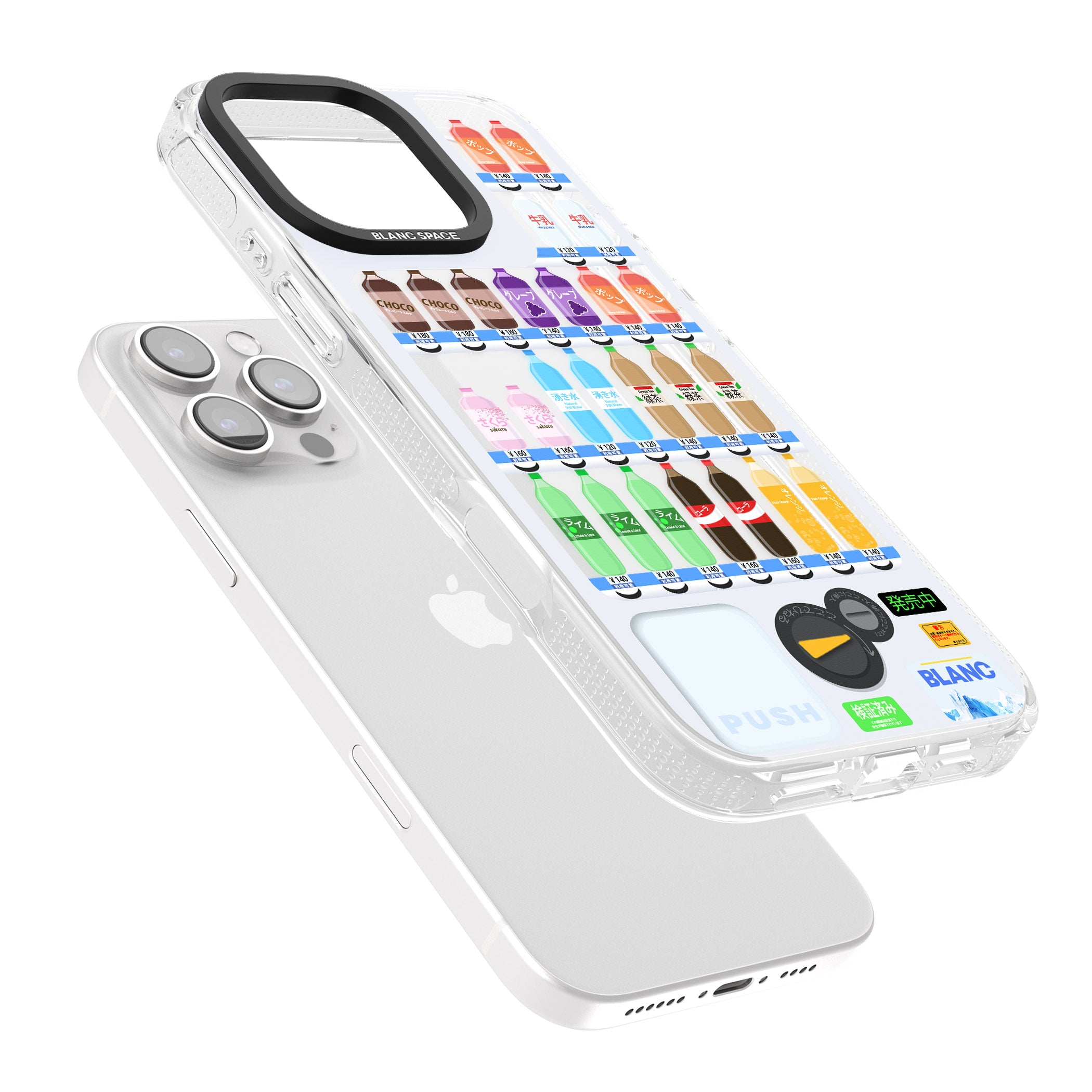 Japanese Vending Machine iPhone 16 Pro Max / 16 Pro Clear Case Impact Air - Blanc Space