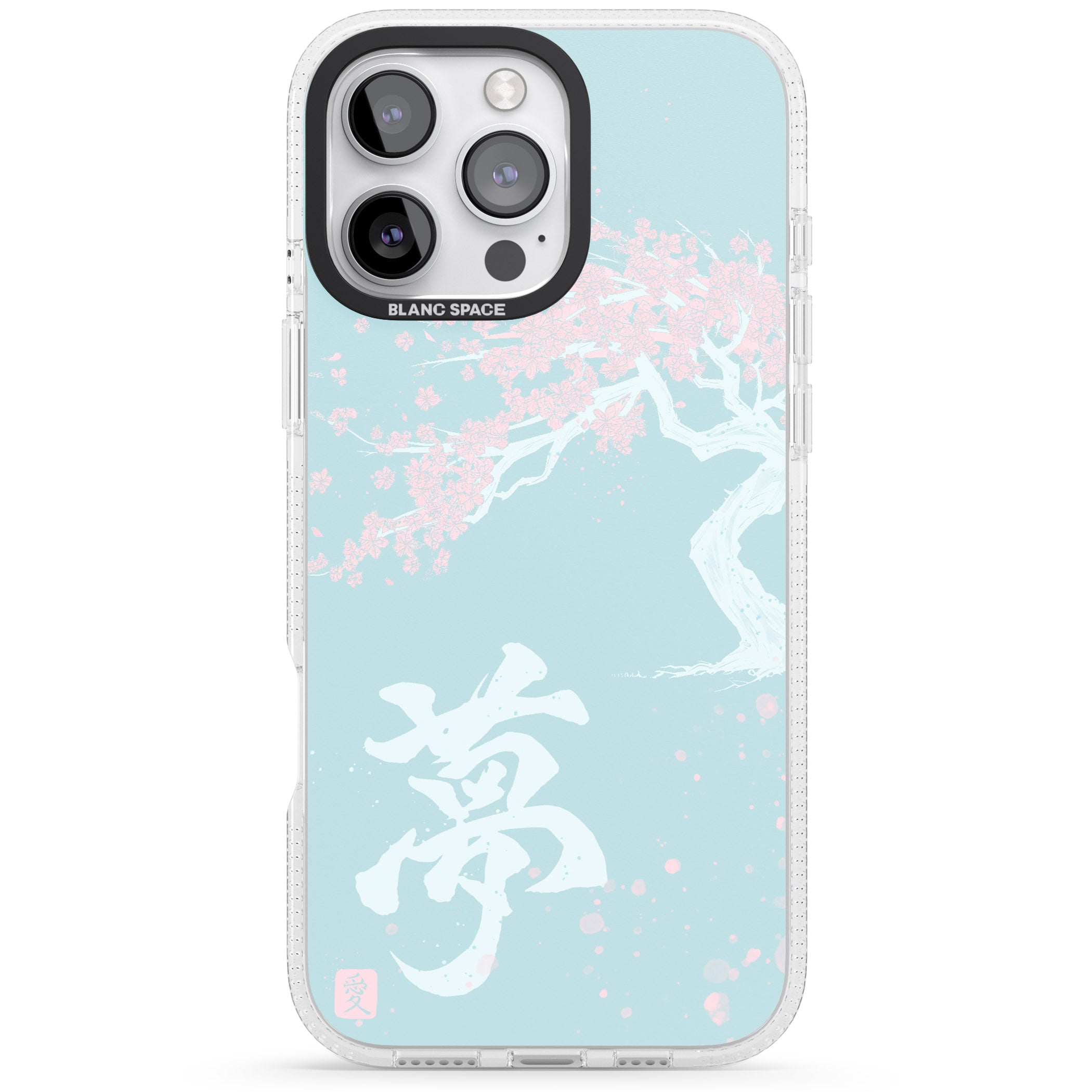 Dreams & Cherry Blossom iPhone 16 Pro Max / 16 Pro Clear Case Impact Air - Blanc Space