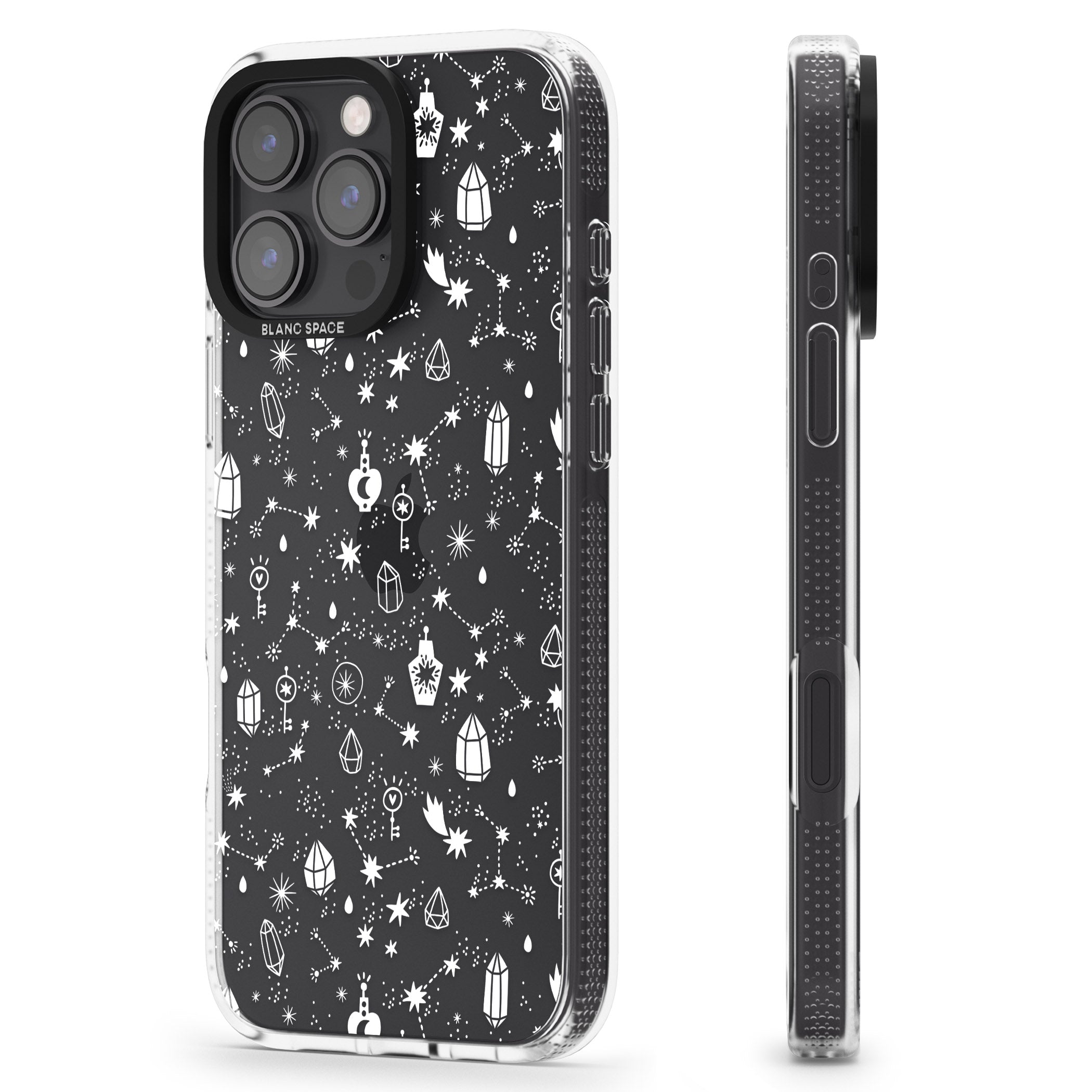 White Magic iPhone 16 Pro Max / 16 Pro Clear Case Impact Air - Blanc Space