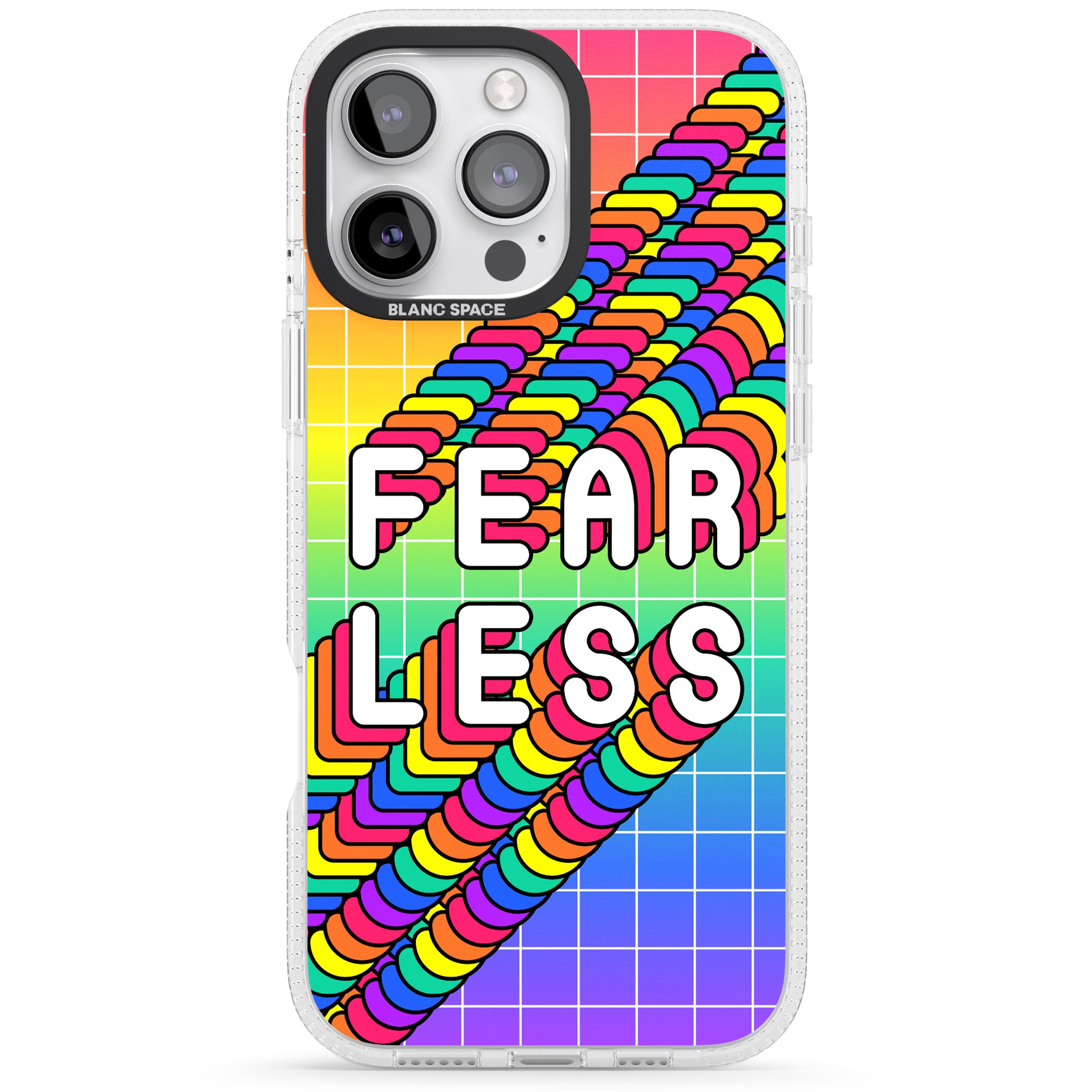 Fearless iPhone 16 Pro Max / 16 Pro Clear Case Impact Air - Blanc Space