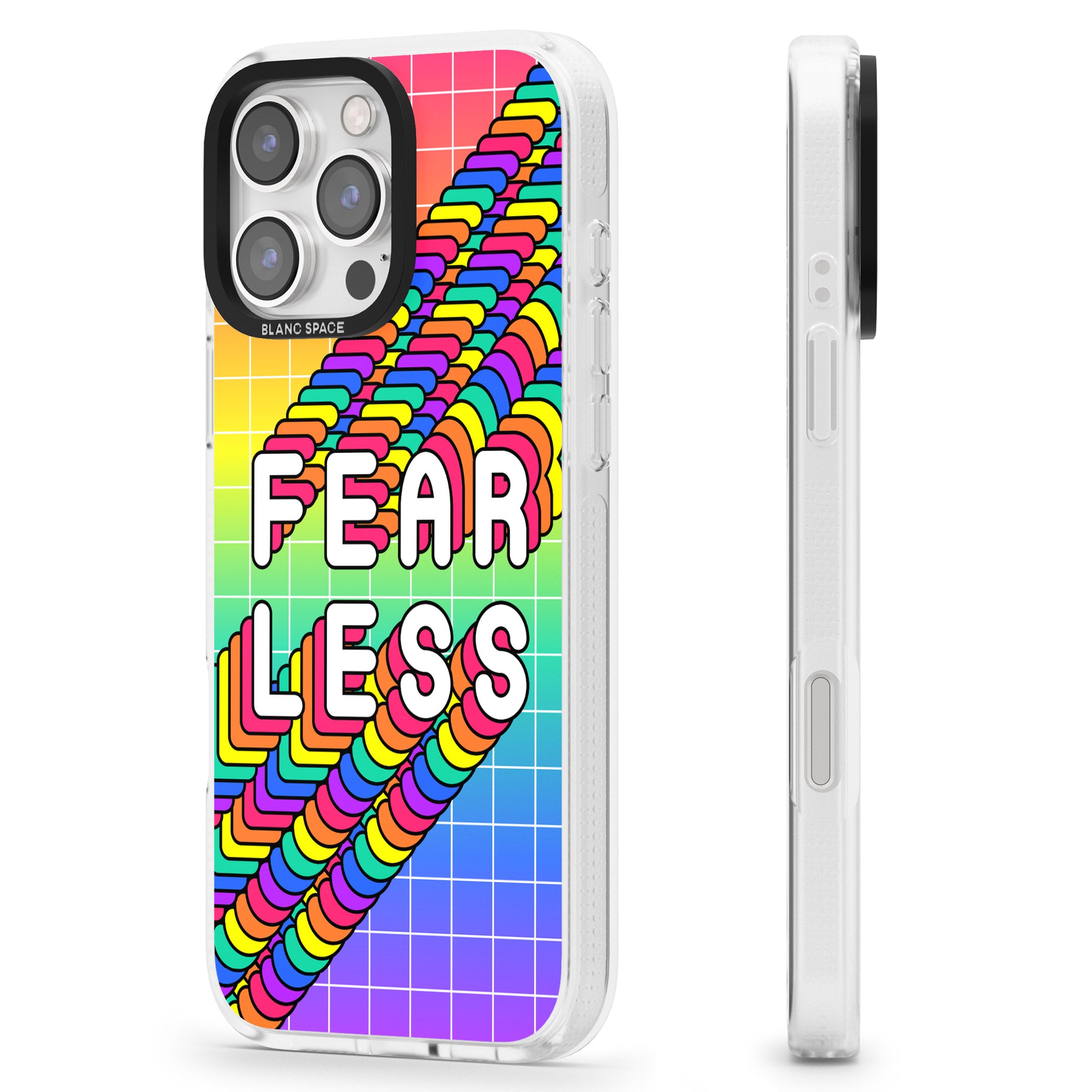 Fearless iPhone 16 Pro Max / 16 Pro Clear Case Impact Air - Blanc Space