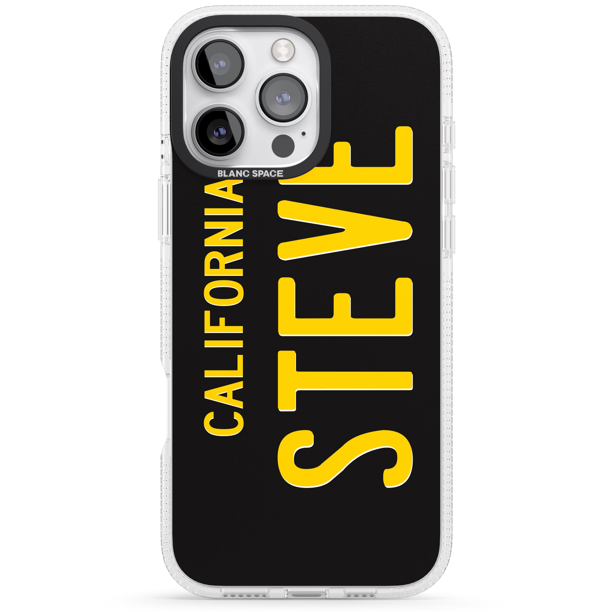 Vintage California License Plate iPhone 16 Pro Max / 16 Pro Clear Case Impact Air - Blanc Space
