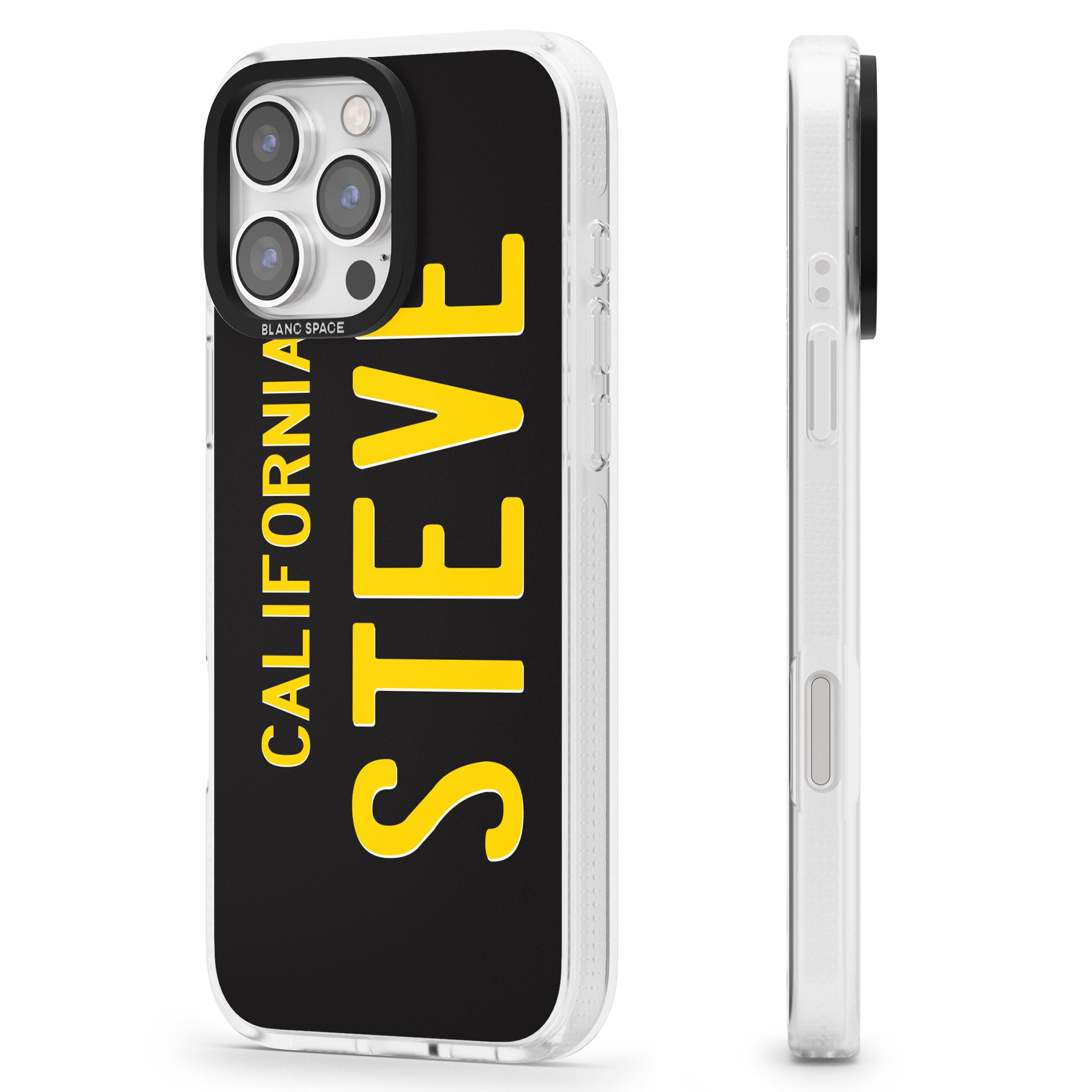 Vintage California License Plate iPhone 16 Pro Max / 16 Pro Clear Case Impact Air - Blanc Space