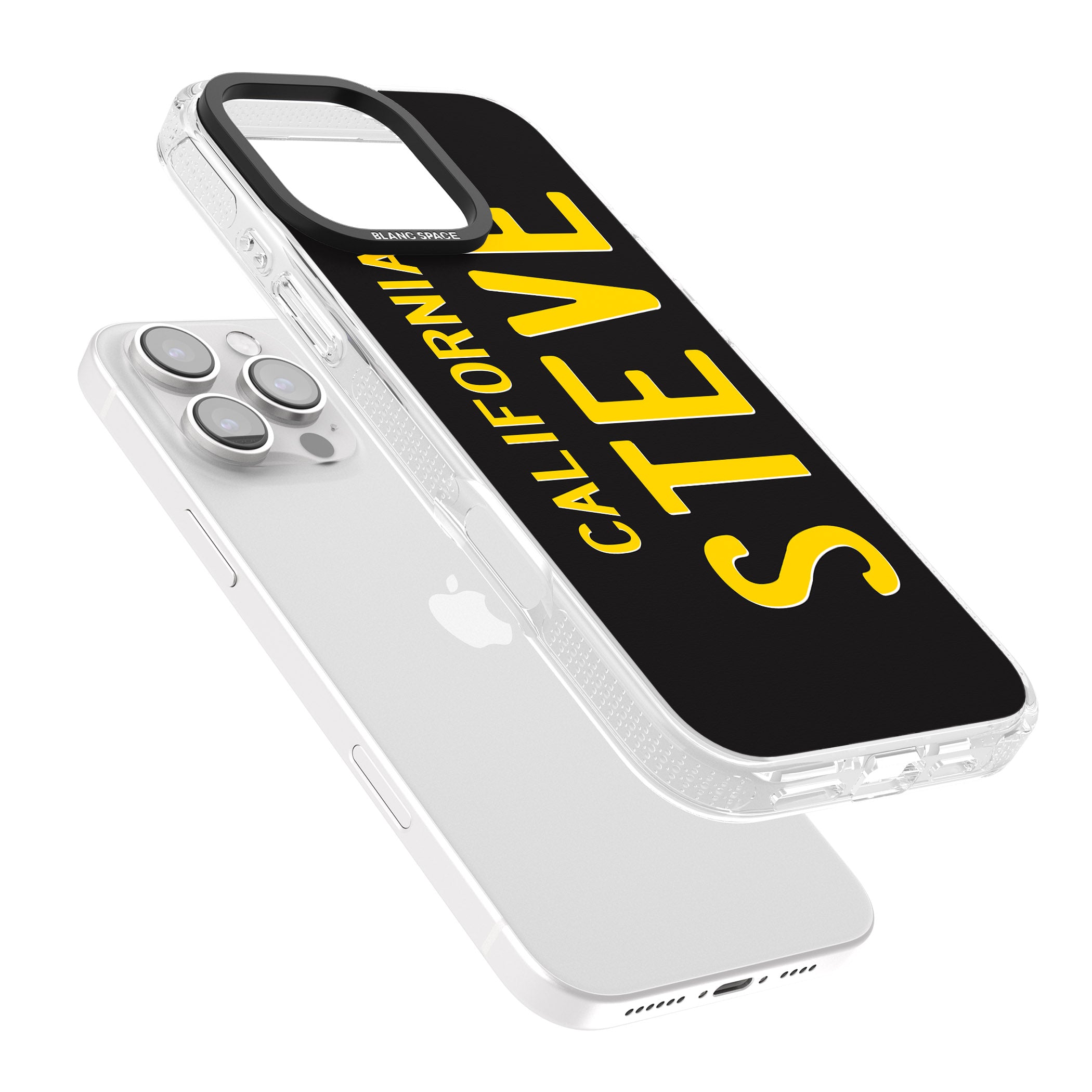 Vintage California License Plate iPhone 16 Pro Max / 16 Pro Clear Case Impact Air - Blanc Space