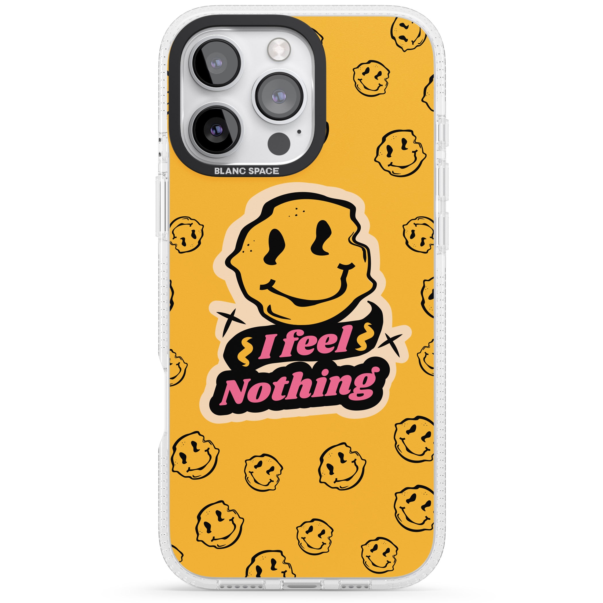 I feel nothing iPhone 16 Pro Max / 16 Pro Clear Case Impact Air - Blanc Space