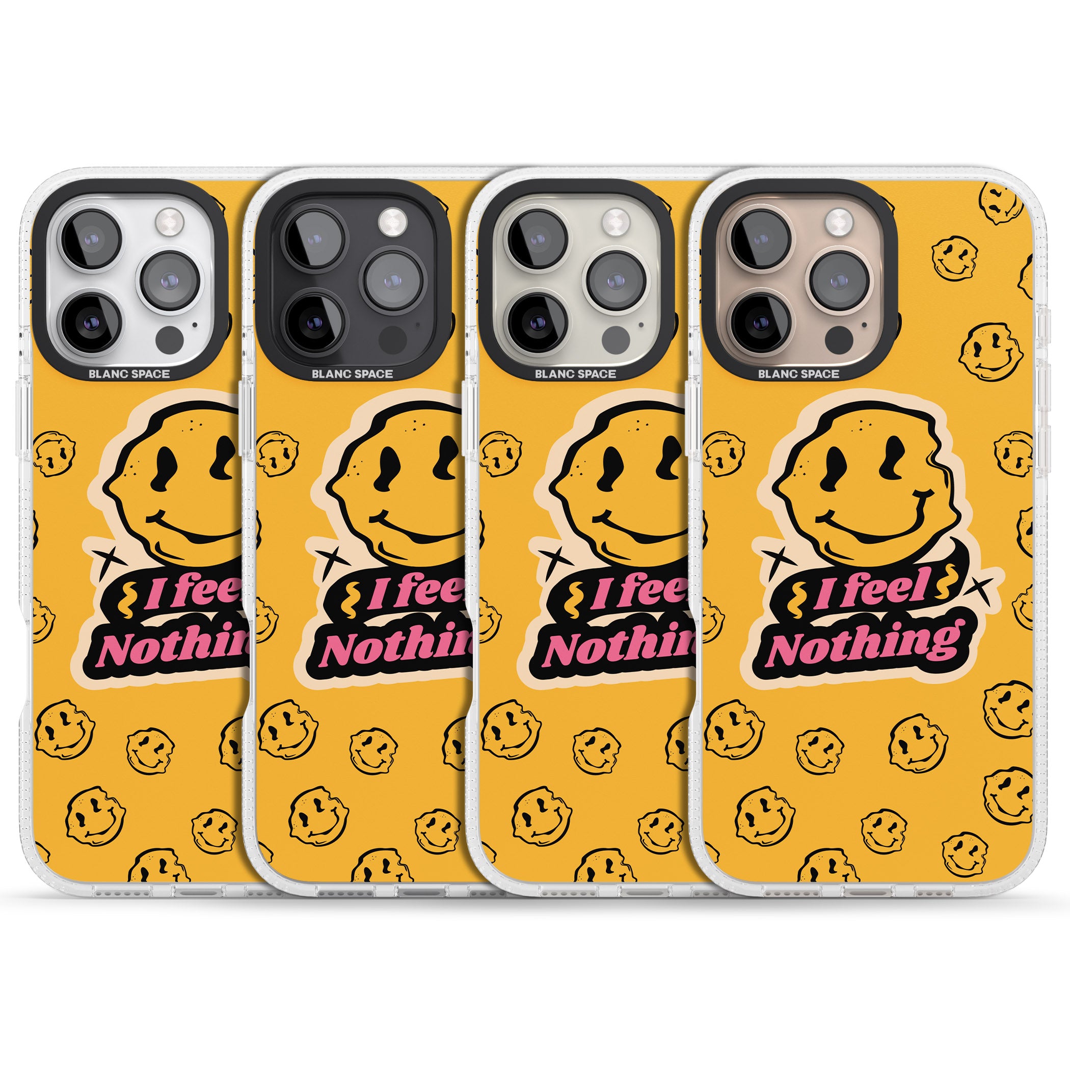 I feel nothing iPhone 16 Pro Max / 16 Pro Clear Case Impact Air - Blanc Space