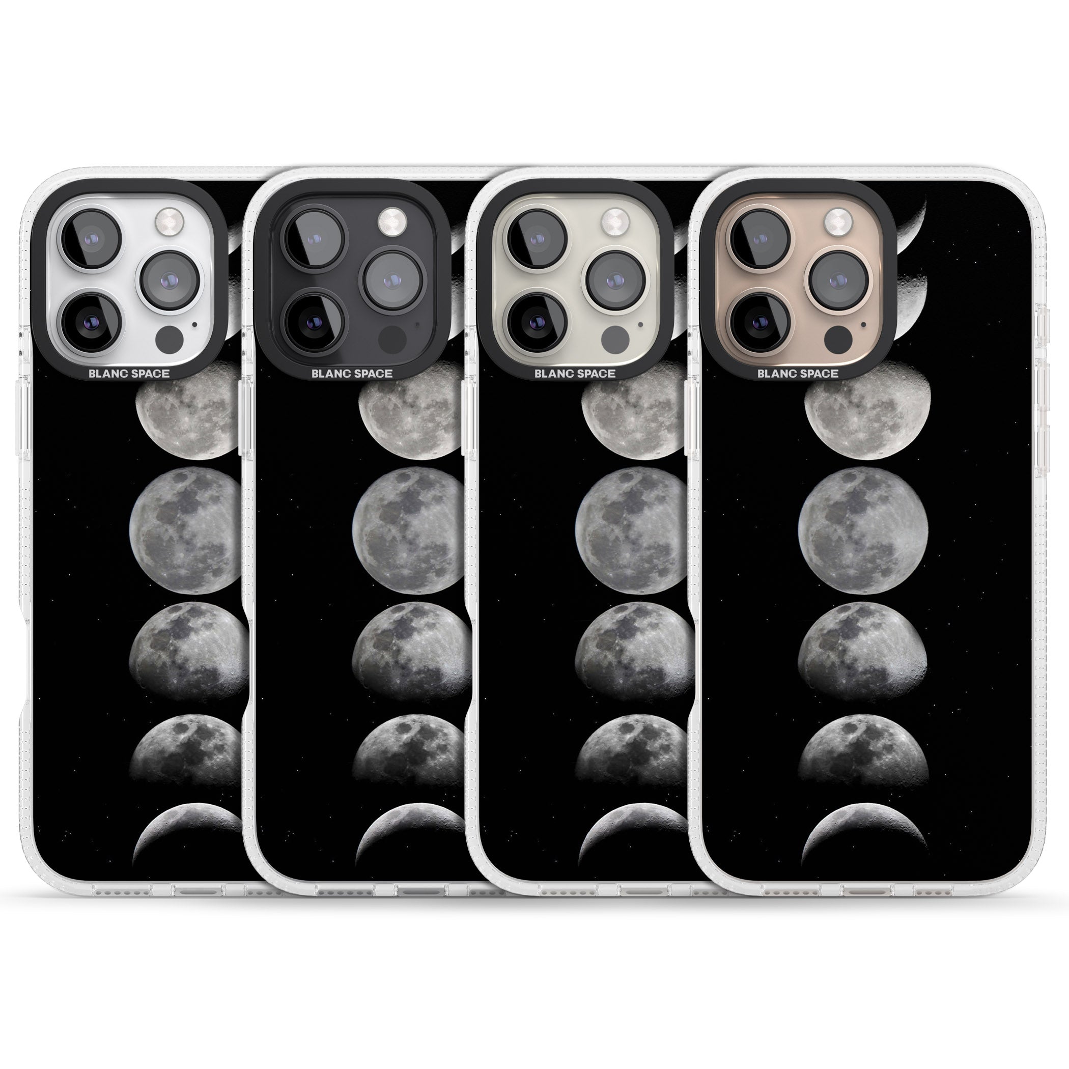 Phases Of The Moon iPhone 16 Pro Max / 16 Pro Clear Case Impact Air - Blanc Space