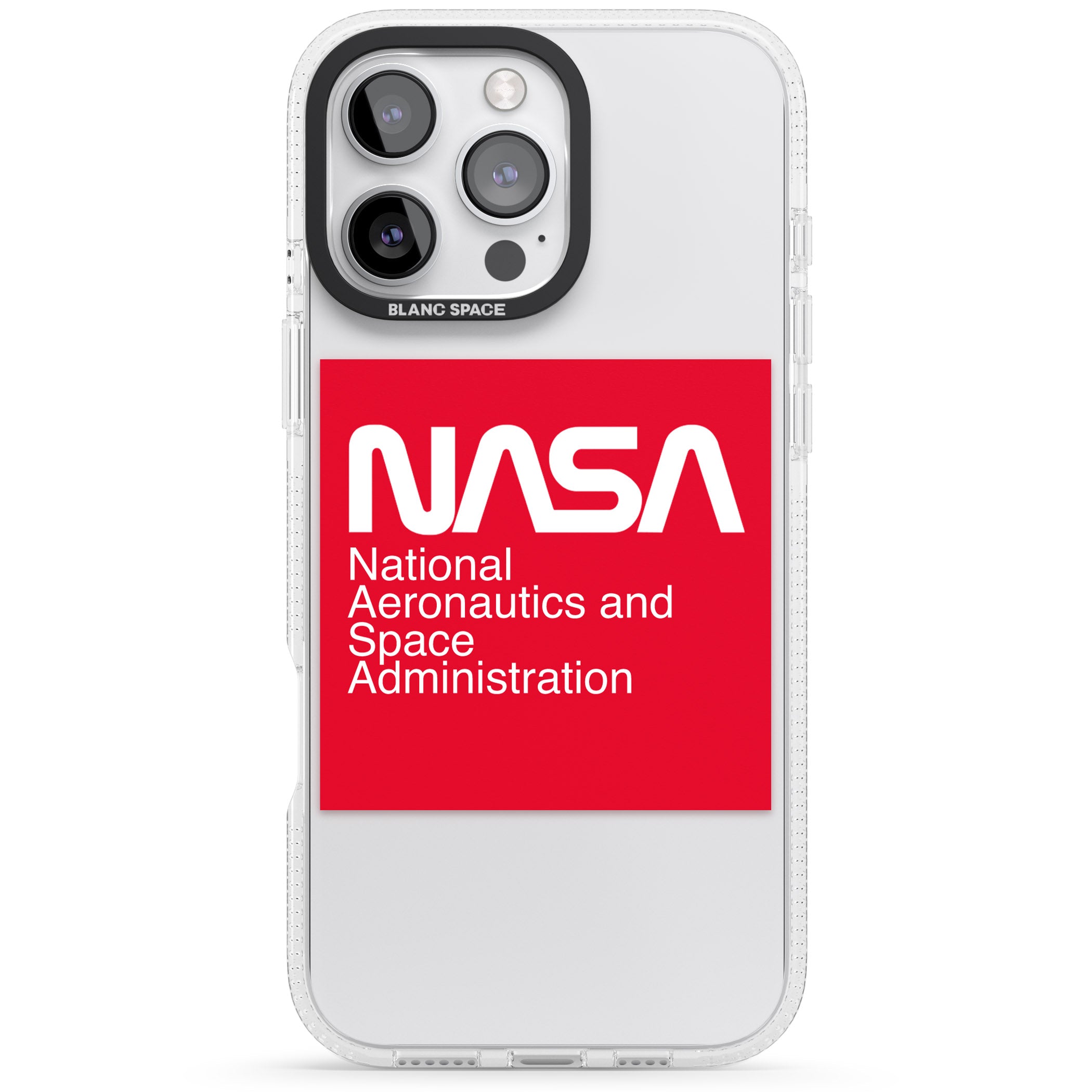 NASA The Worm Box iPhone 16 Pro Max / 16 Pro Clear Case Impact Air - Blanc Space