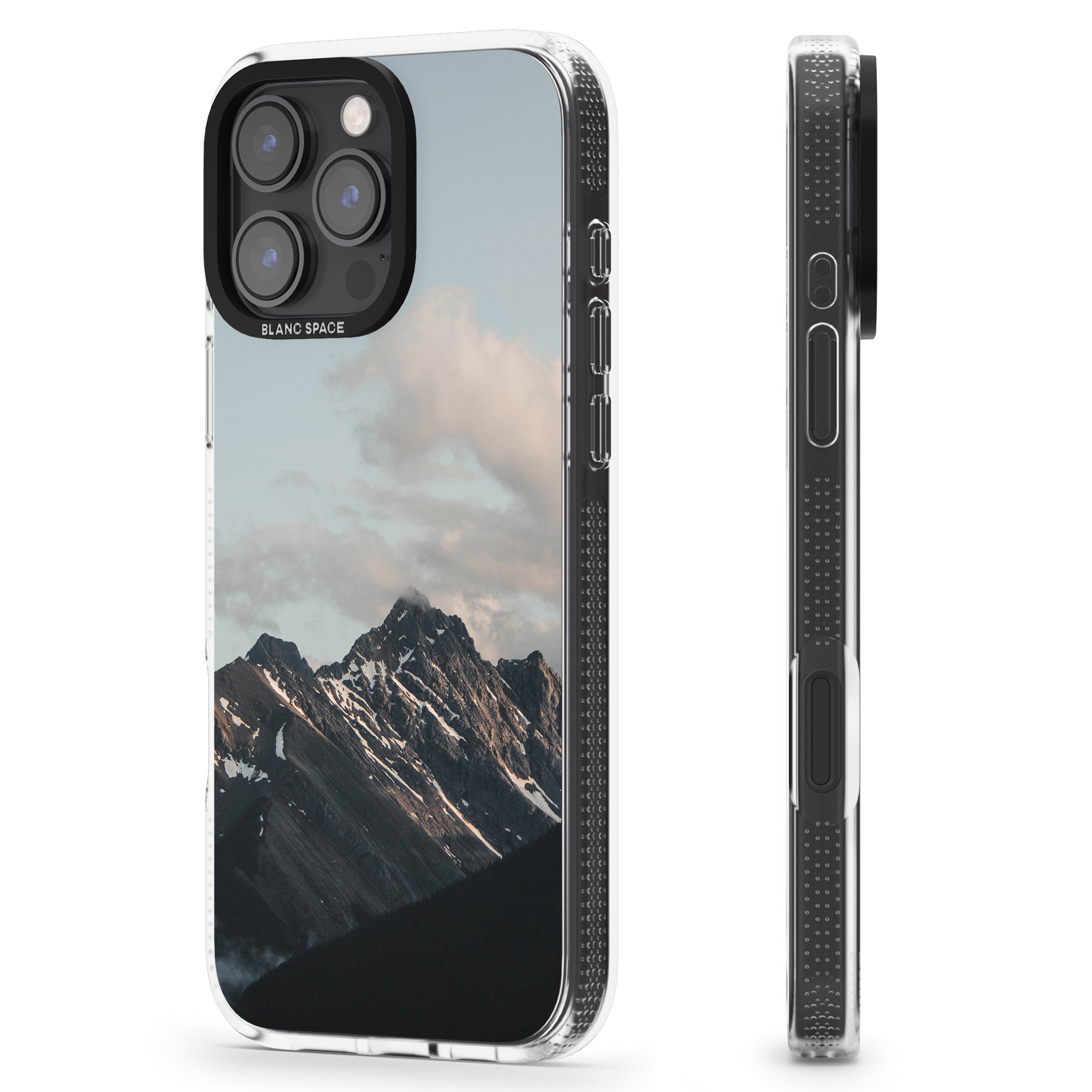 Mountain Range Photograph iPhone 16 Pro Max / 16 Pro Clear Case Impact Air - Blanc Space