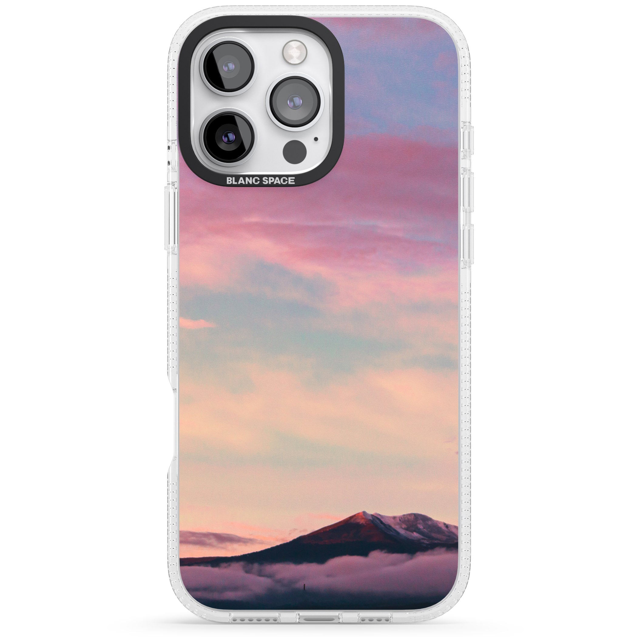 Cloudy Sunset Photograph iPhone 16 Pro Max / 16 Pro Clear Case Impact Air - Blanc Space