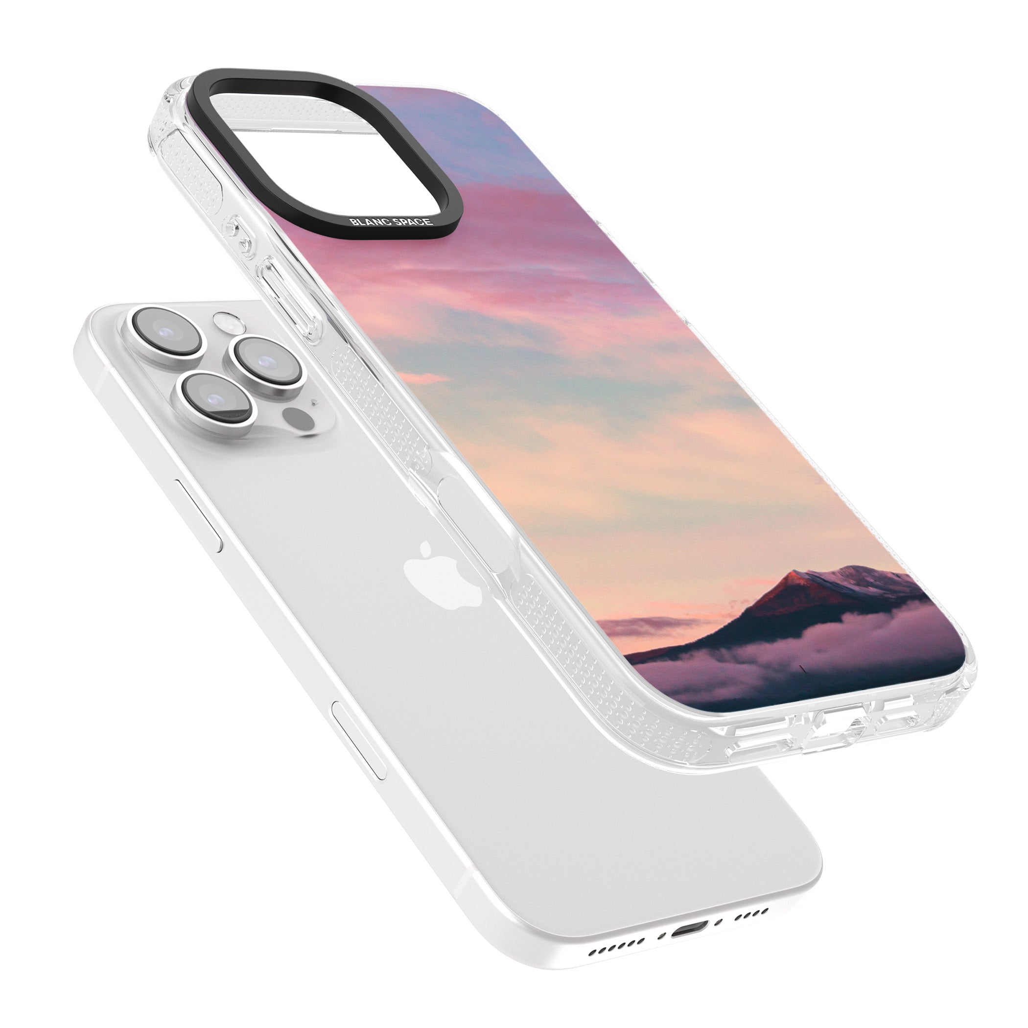 Cloudy Sunset Photograph iPhone 16 Pro Max / 16 Pro Clear Case Impact Air - Blanc Space