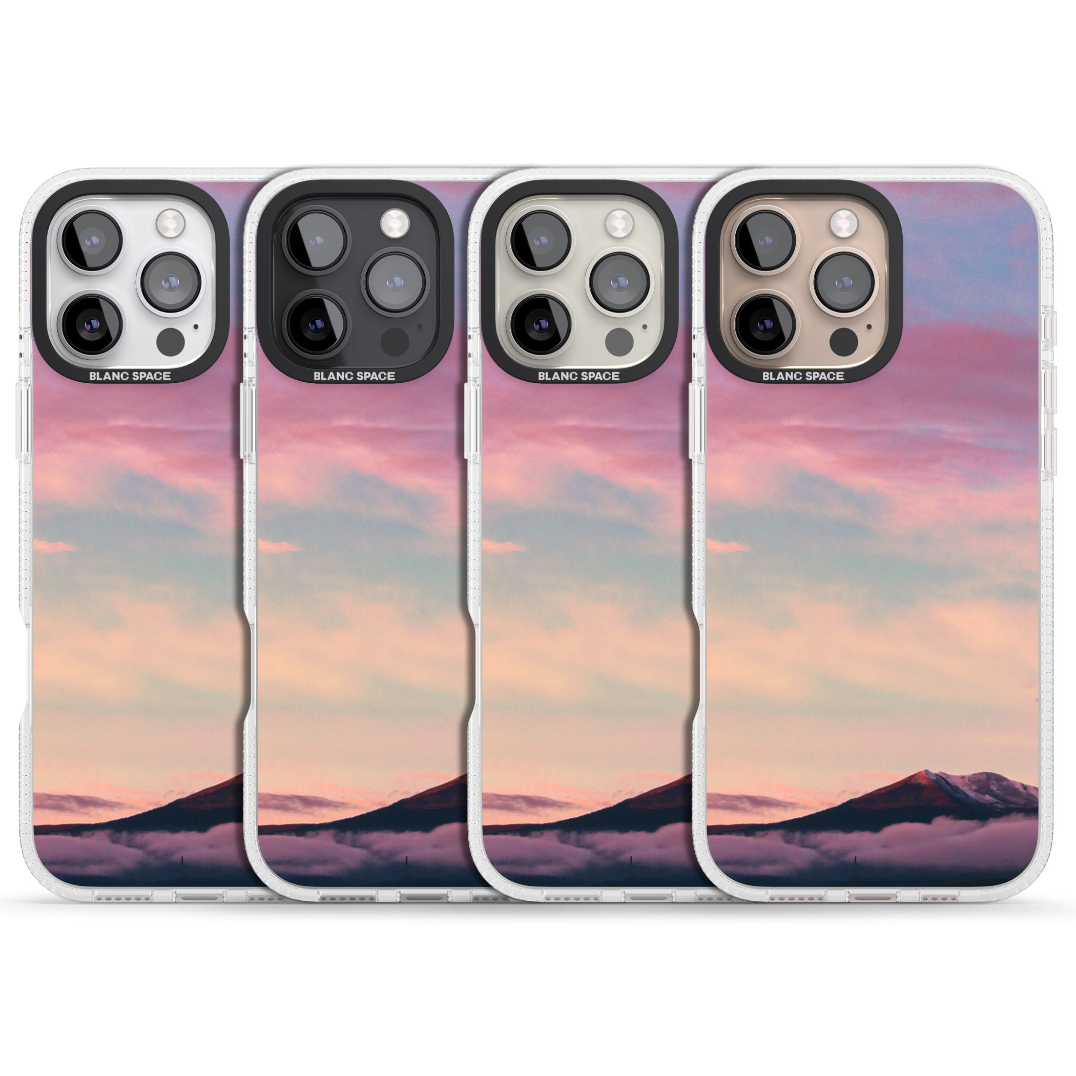 Cloudy Sunset Photograph iPhone 16 Pro Max / 16 Pro Clear Case Impact Air - Blanc Space