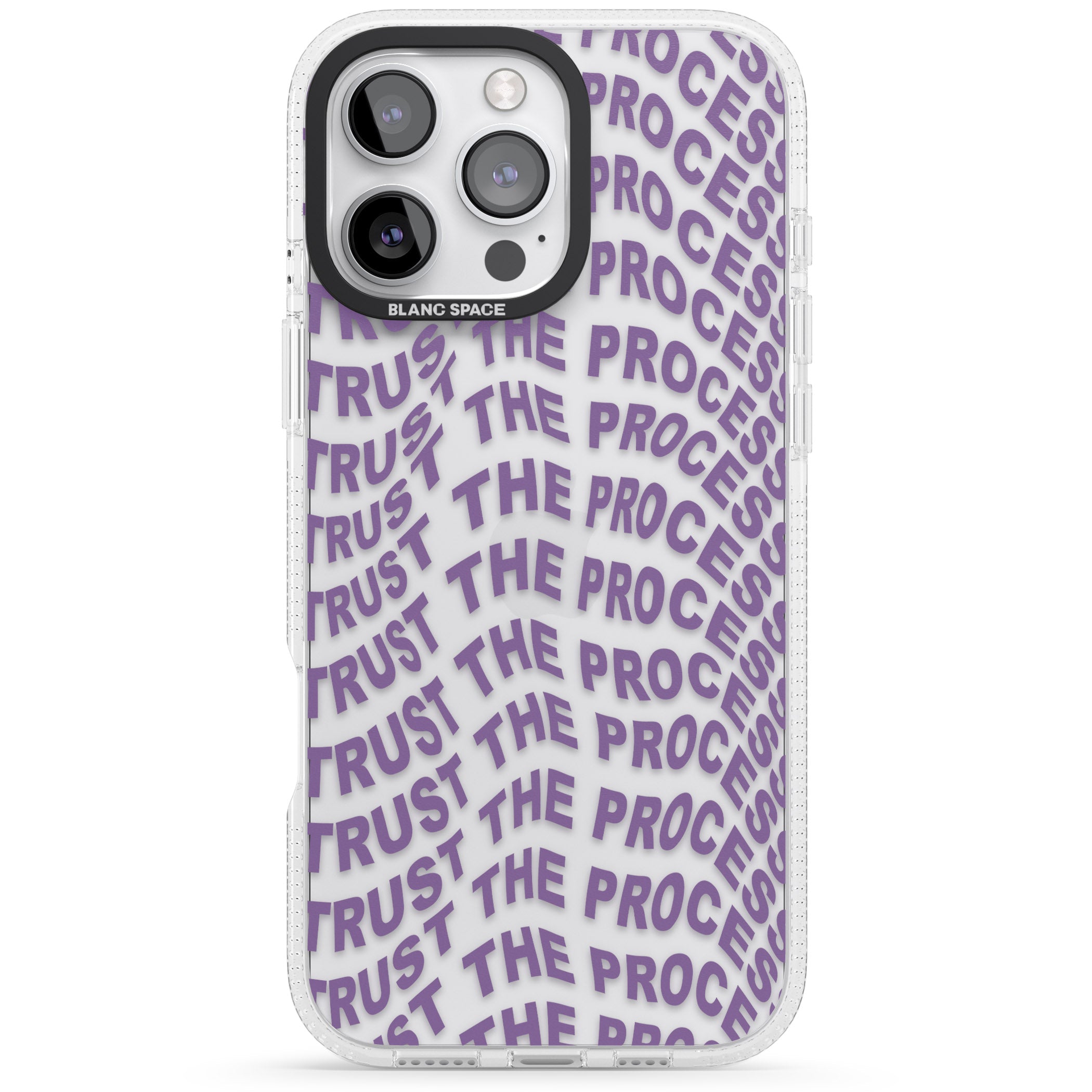 Trust The Process iPhone 16 Pro Max / 16 Pro Clear Case Impact Air - Blanc Space