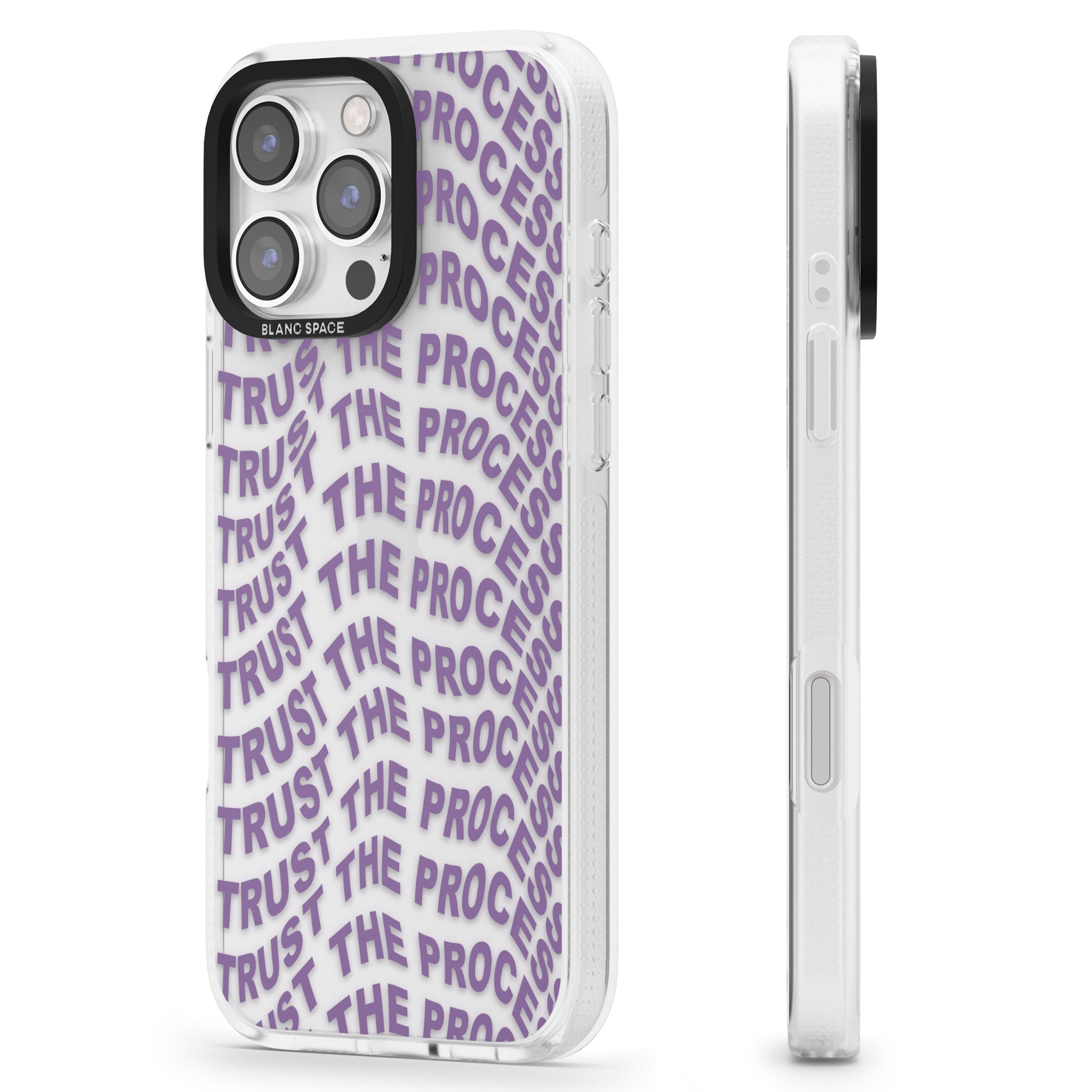 Trust The Process iPhone 16 Pro Max / 16 Pro Clear Case Impact Air - Blanc Space