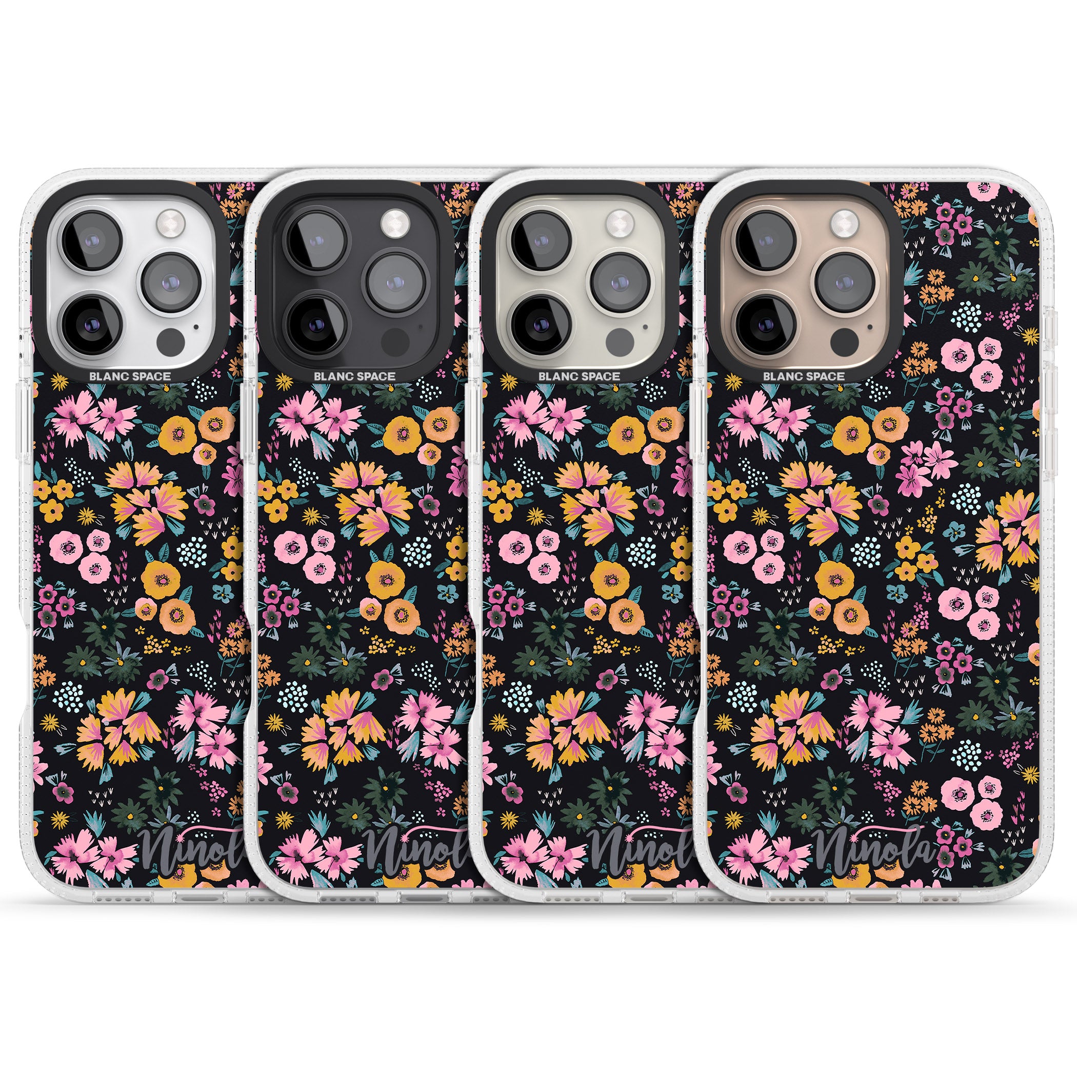 Little Flowers iPhone 16 Pro Max / 16 Pro Clear Case Impact Air - Blanc Space