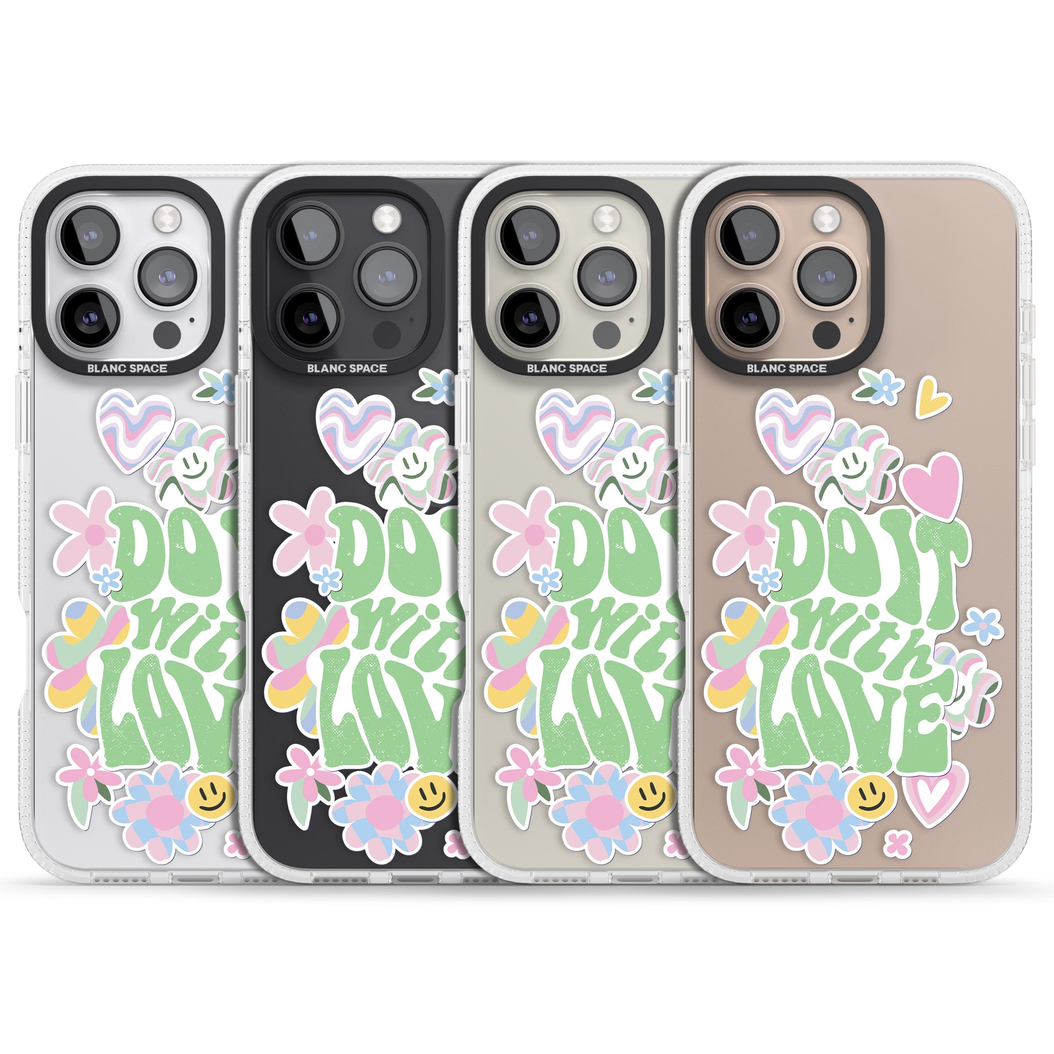 Do It With Love iPhone 16 Pro Max / 16 Pro Clear Case Impact Air - Blanc Space
