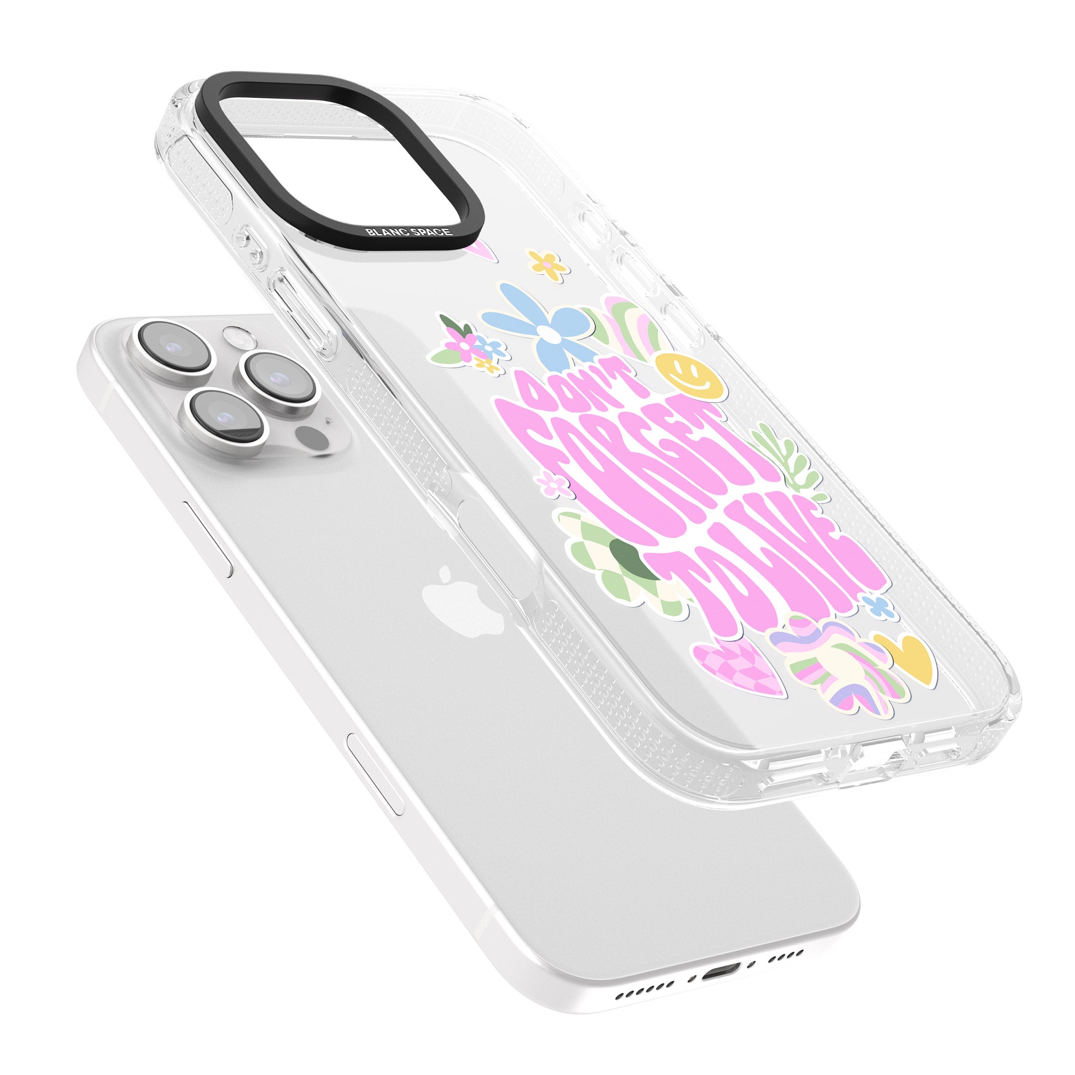 Don't Forget To Live iPhone 16 Pro Max / 16 Pro Clear Case Impact Air - Blanc Space