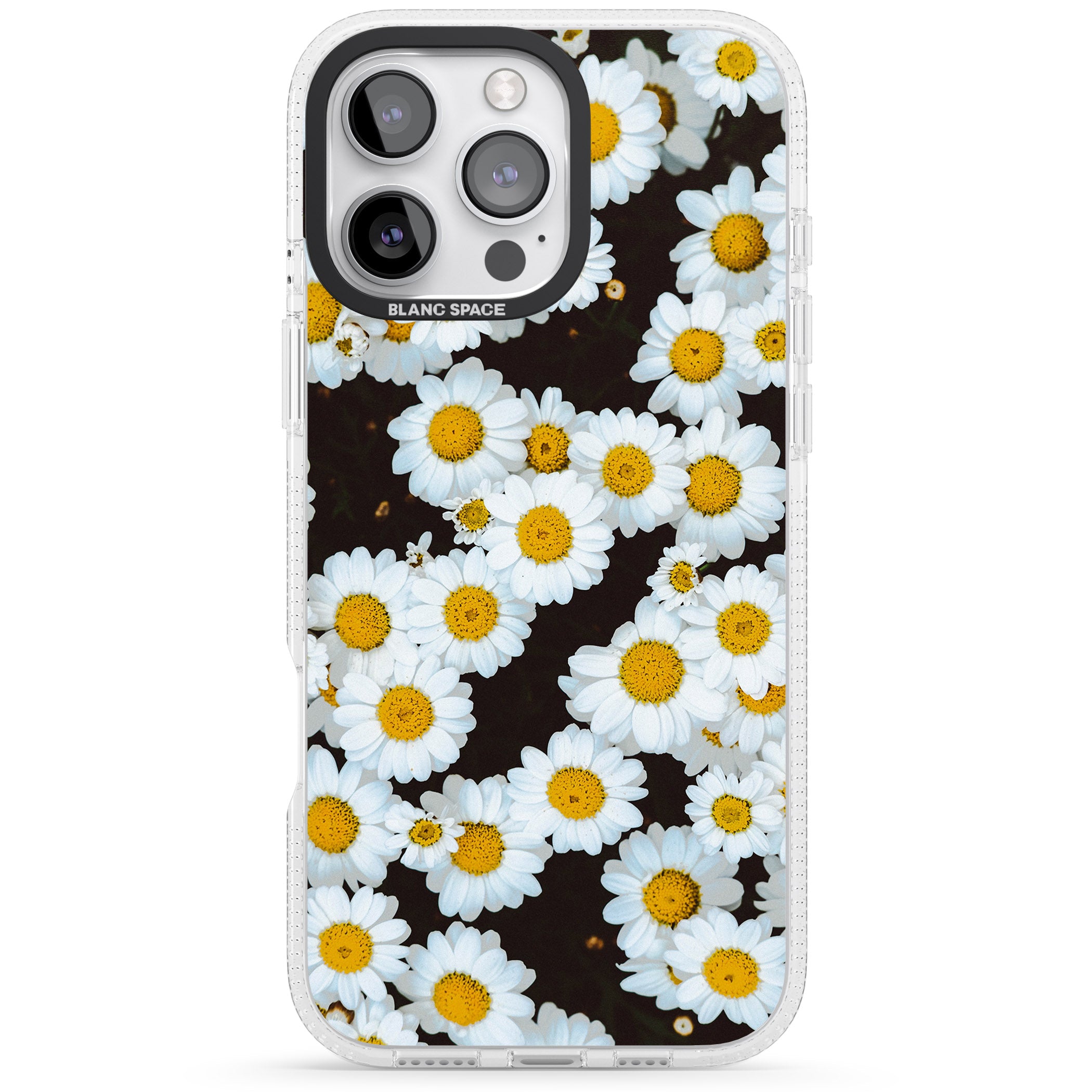 Daisies - Real Floral Photographs iPhone 16 Pro Max / 16 Pro Clear Case Impact Air - Blanc Space
