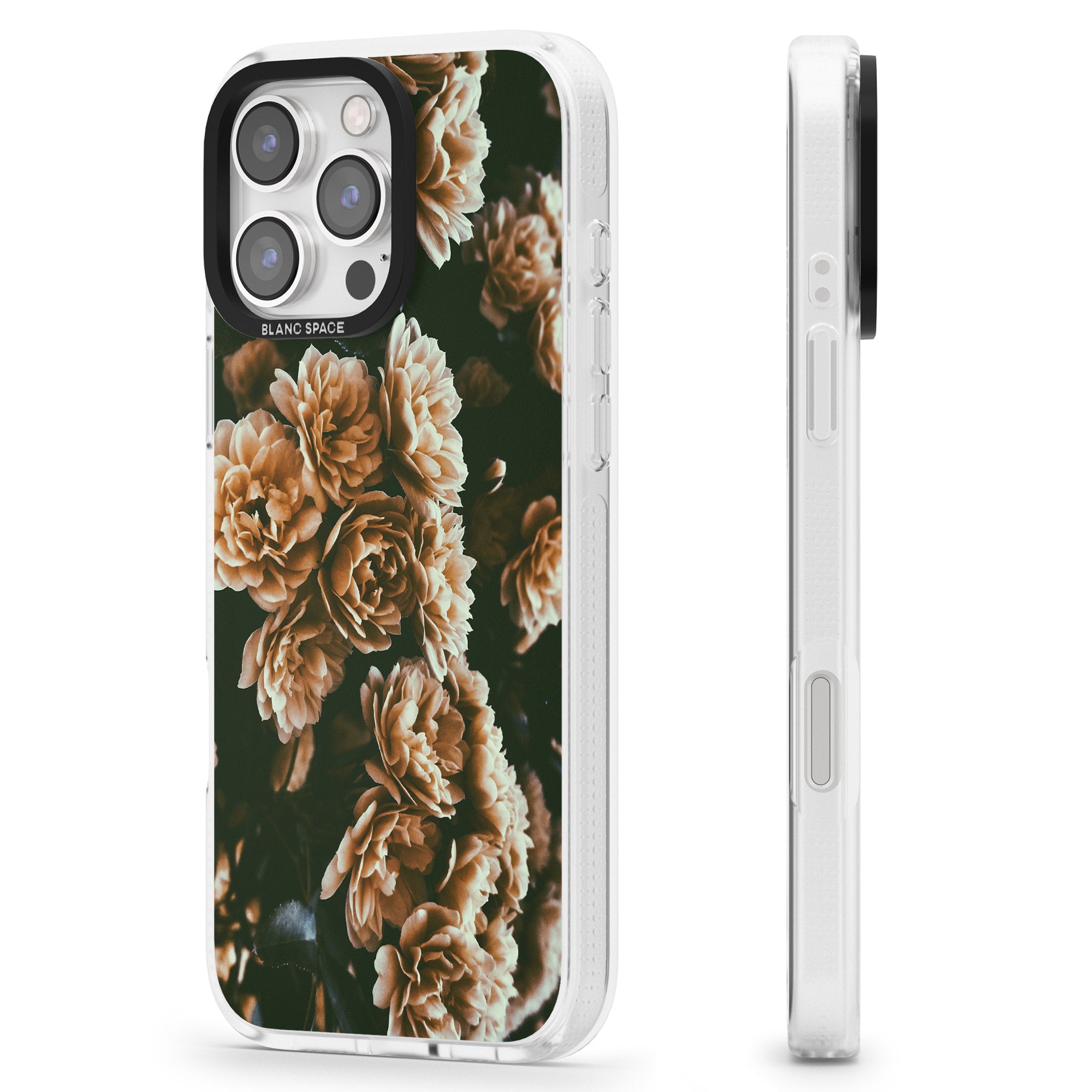 White Peonies - Real Floral Photographs iPhone 16 Pro Max / 16 Pro Clear Case Impact Air - Blanc Space