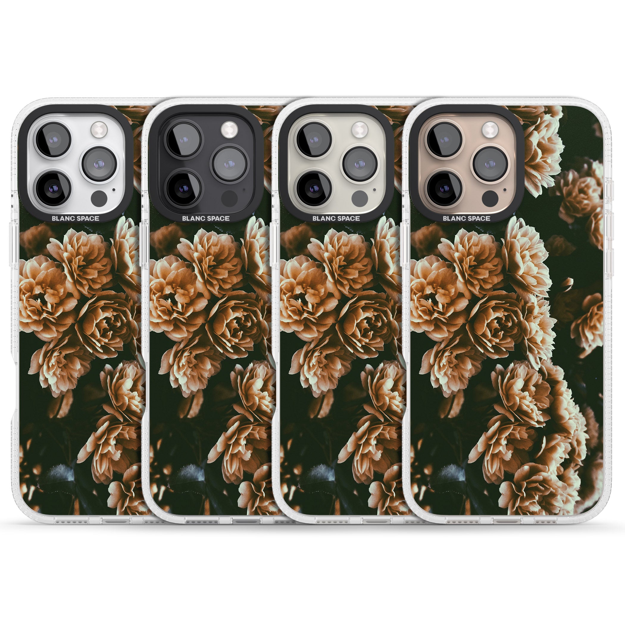 White Peonies - Real Floral Photographs iPhone 16 Pro Max / 16 Pro Clear Case Impact Air - Blanc Space