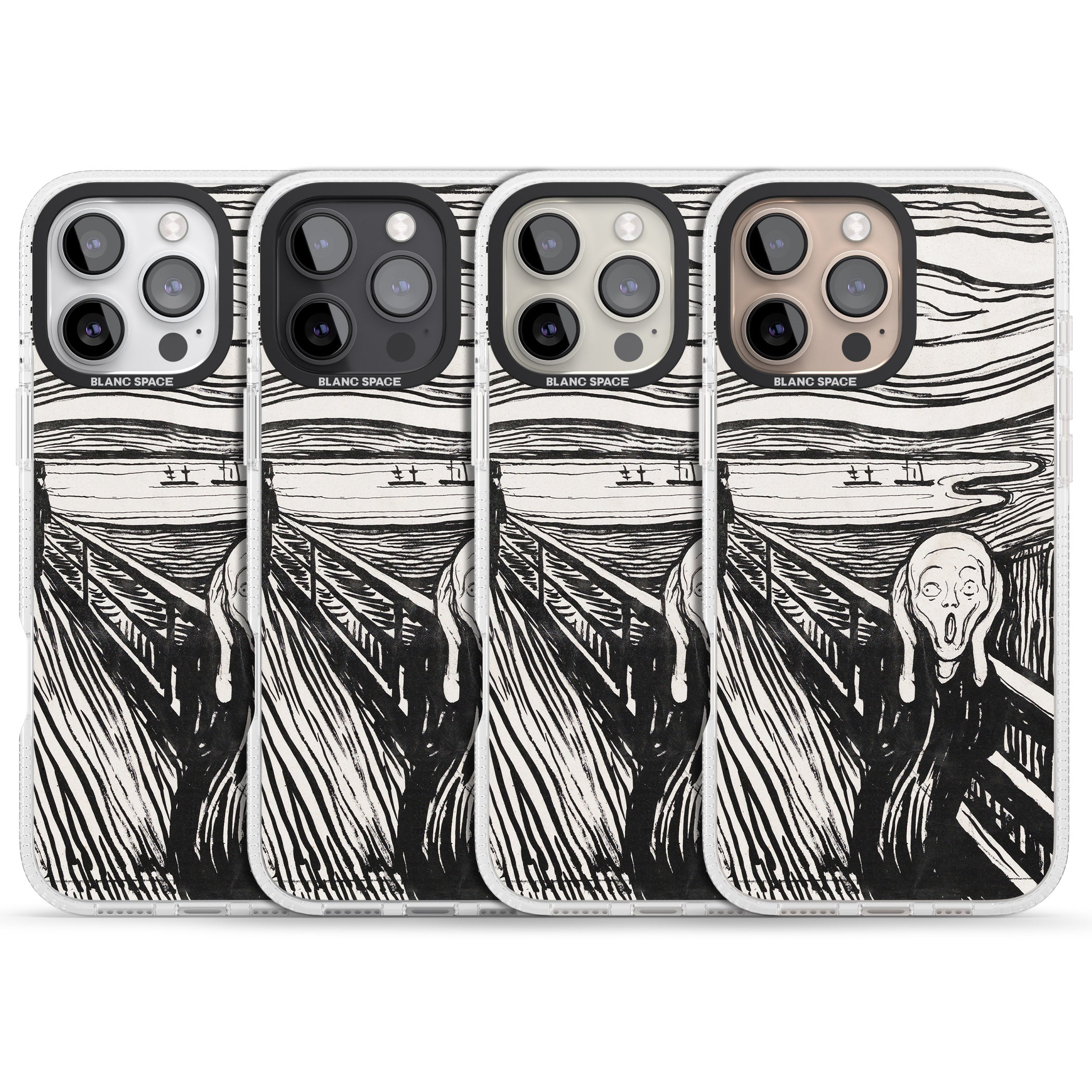 The Scream iPhone 16 Pro Max / 16 Pro Clear Case Impact Air - Blanc Space