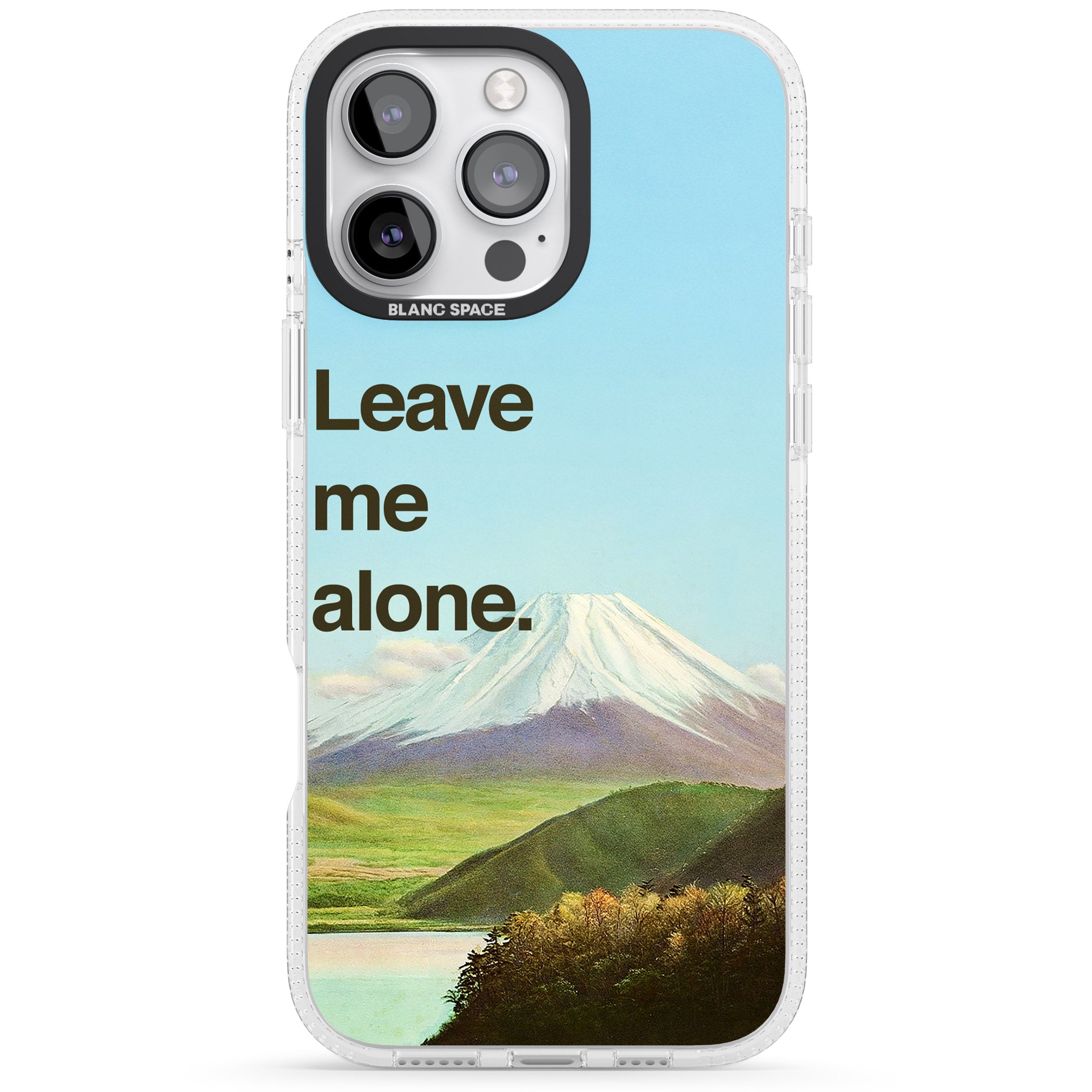 Leave me alone iPhone 16 Pro Max / 16 Pro Clear Case Impact Air - Blanc Space