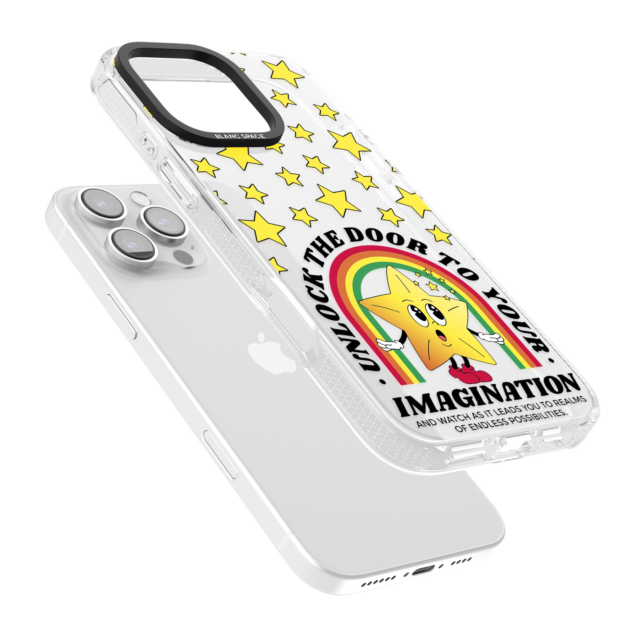 Imagination iPhone 16 Pro Max / 16 Pro Clear Case Impact Air - Blanc Space