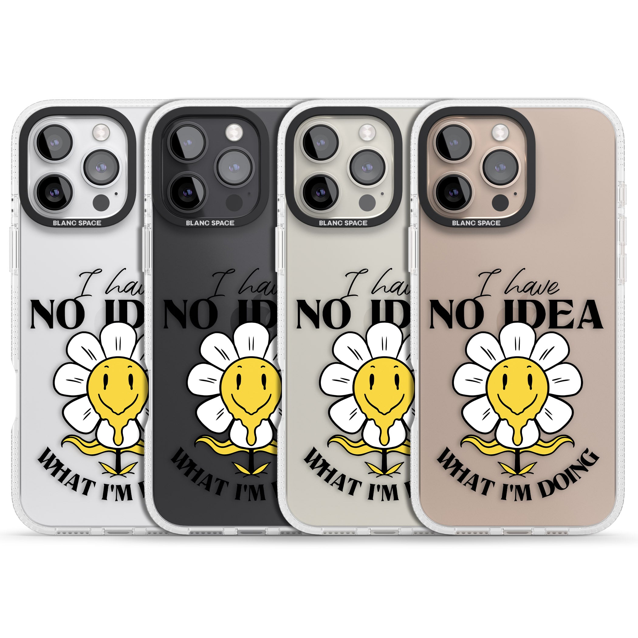 No Idea iPhone 16 Pro Max / 16 Pro Clear Case Impact Air - Blanc Space