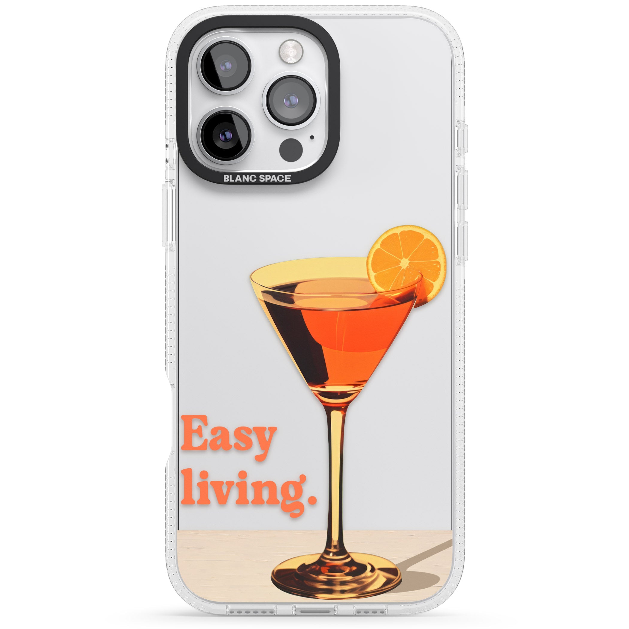 Easy Living iPhone 16 Pro Max / 16 Pro Clear Case Impact Air - Blanc Space