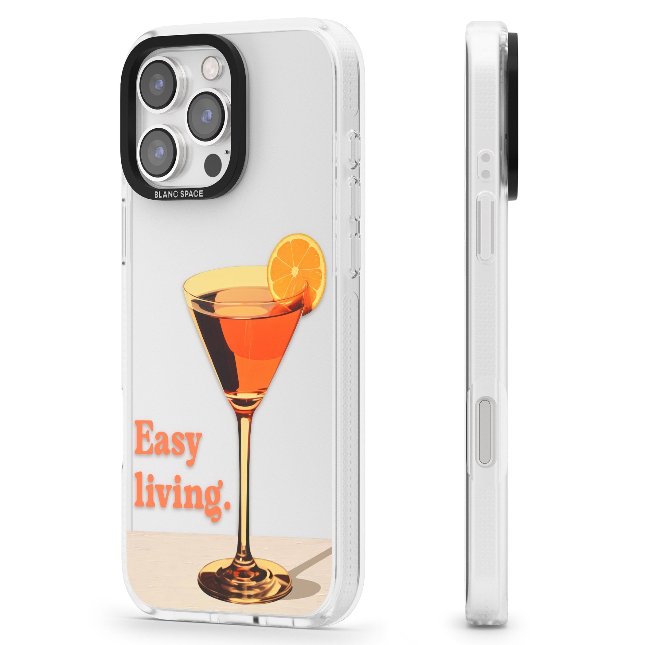 Easy Living iPhone 16 Pro Max / 16 Pro Clear Case Impact Air - Blanc Space