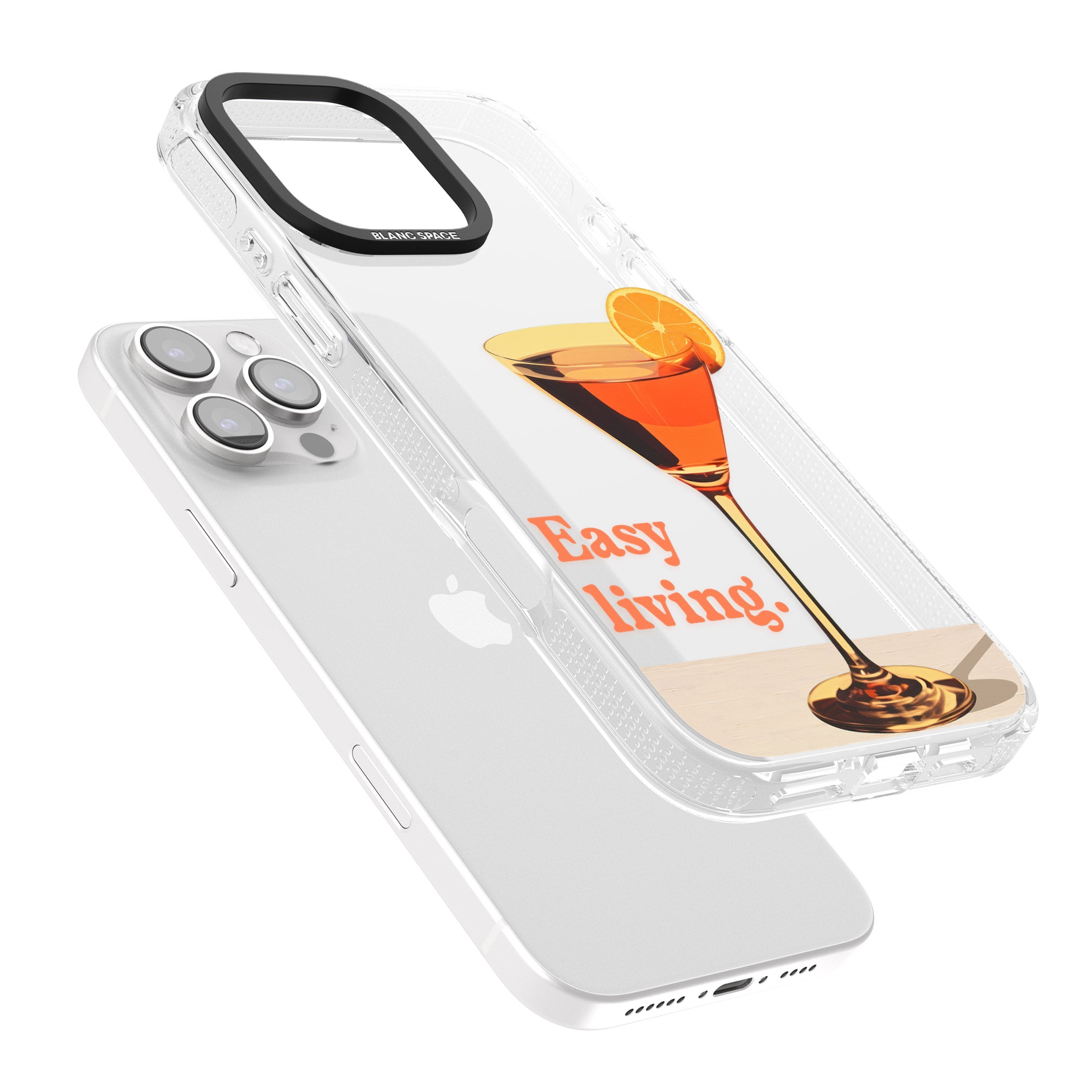 Easy Living iPhone 16 Pro Max / 16 Pro Clear Case Impact Air - Blanc Space