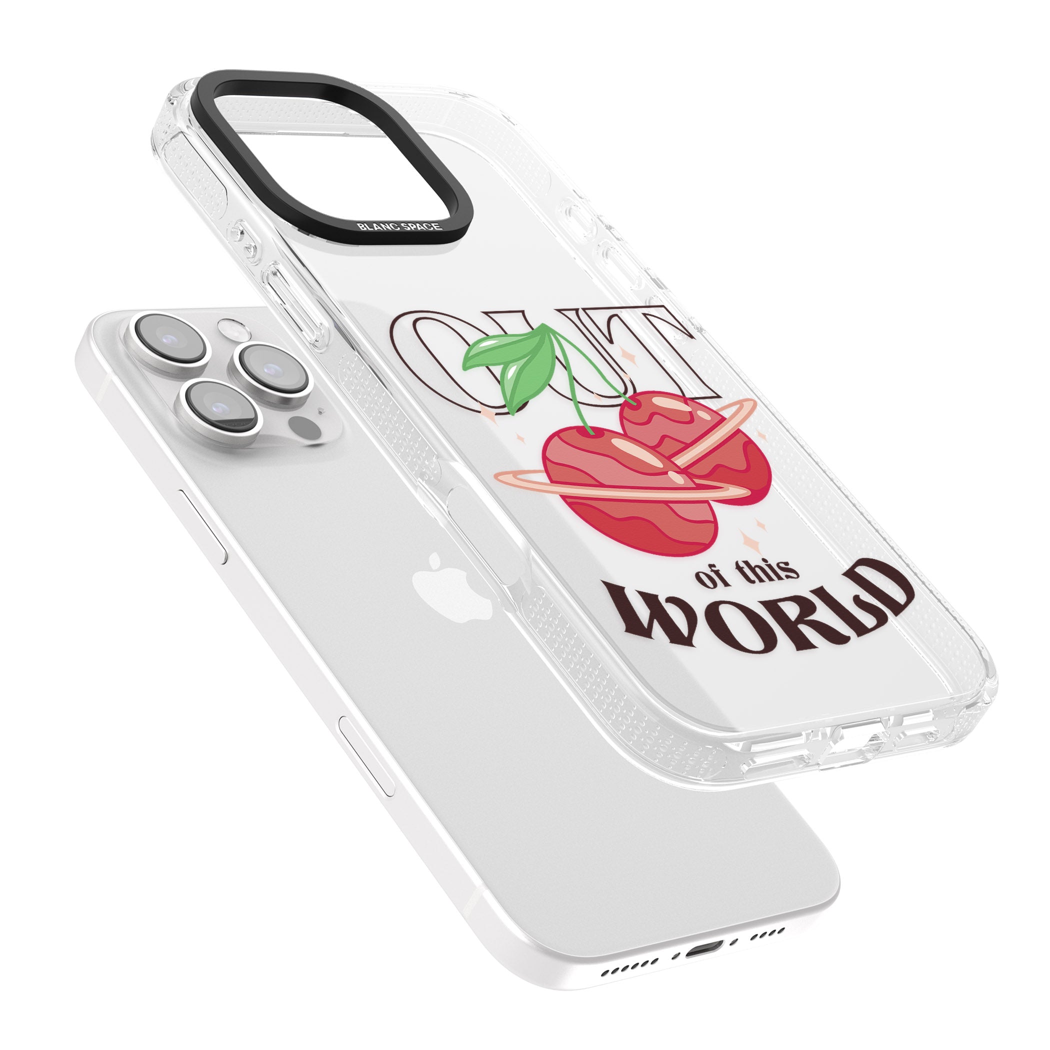 Out of This World iPhone 16 Pro Max / 16 Pro Clear Case Impact Air - Blanc Space