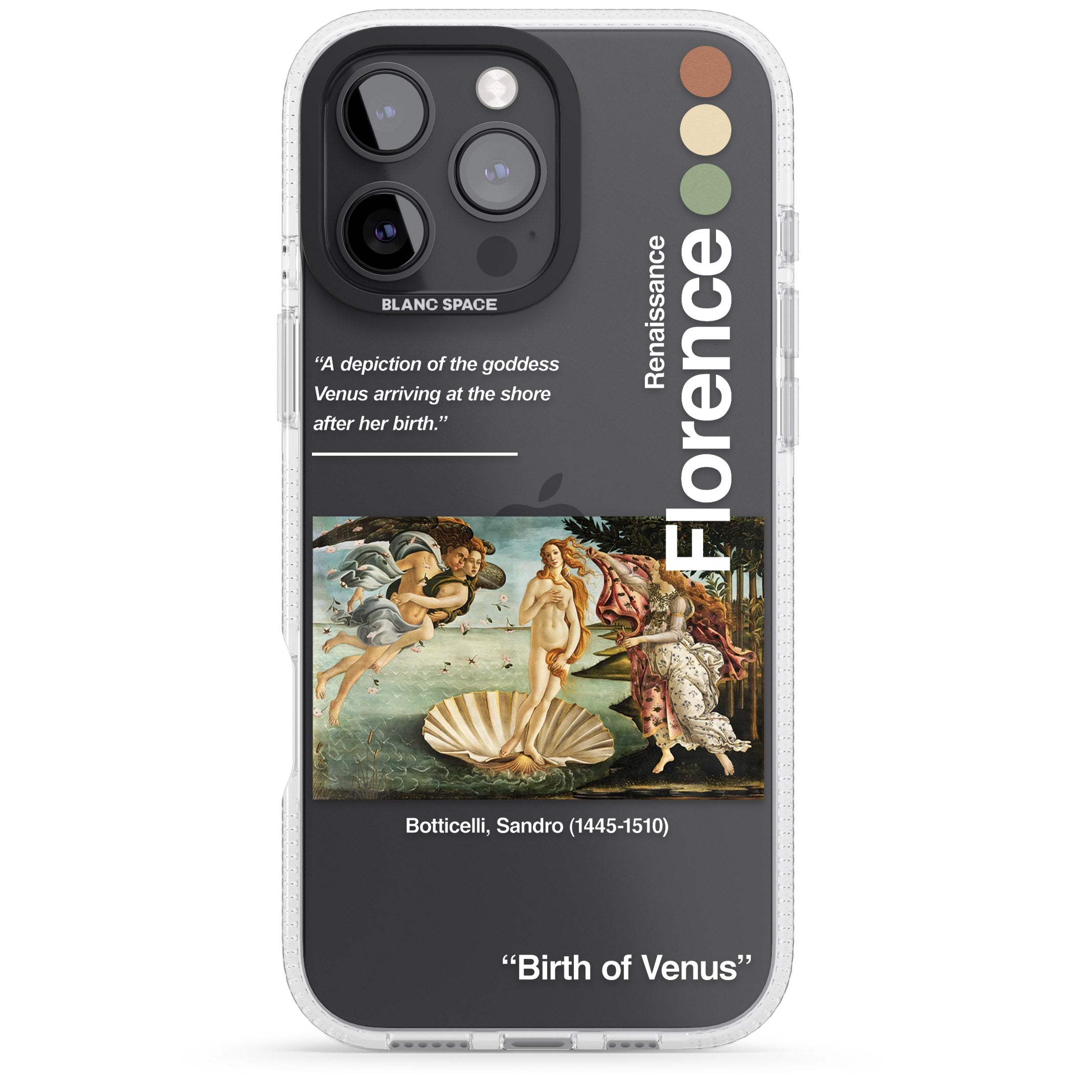Birth of Venus iPhone 16 Pro Max / 16 Pro Clear Case Impact Air - Blanc Space