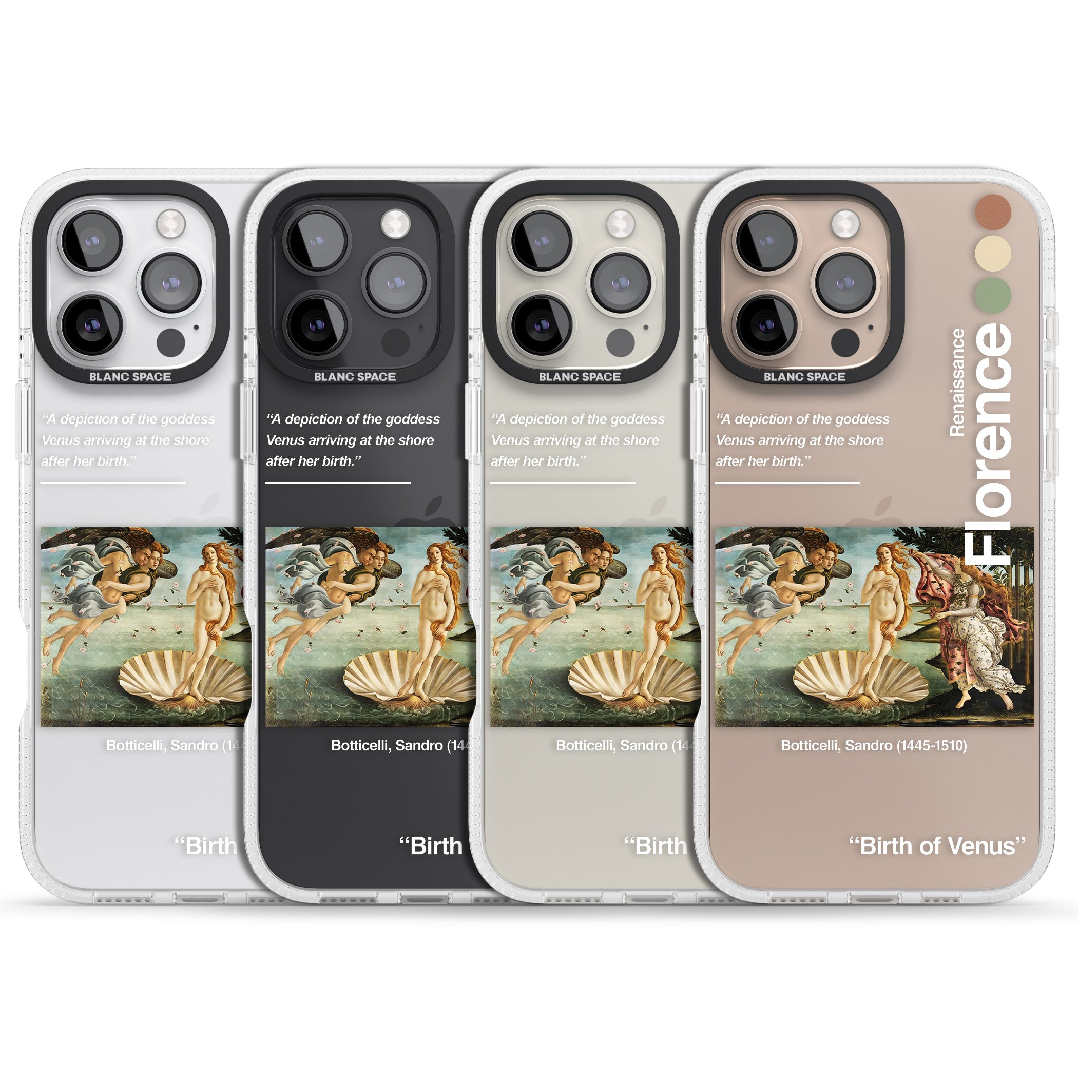 Birth of Venus iPhone 16 Pro Max / 16 Pro Clear Case Impact Air - Blanc Space