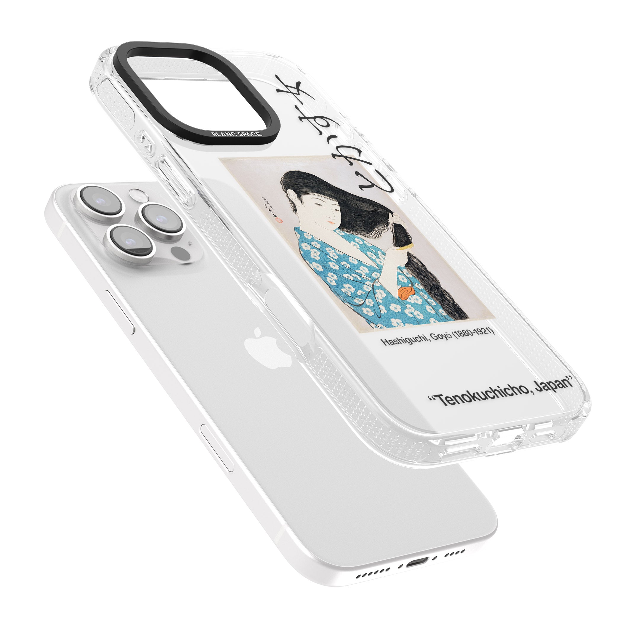Goyo Hashiguchi iPhone 16 Pro Max / 16 Pro Clear Case Impact Air - Blanc Space